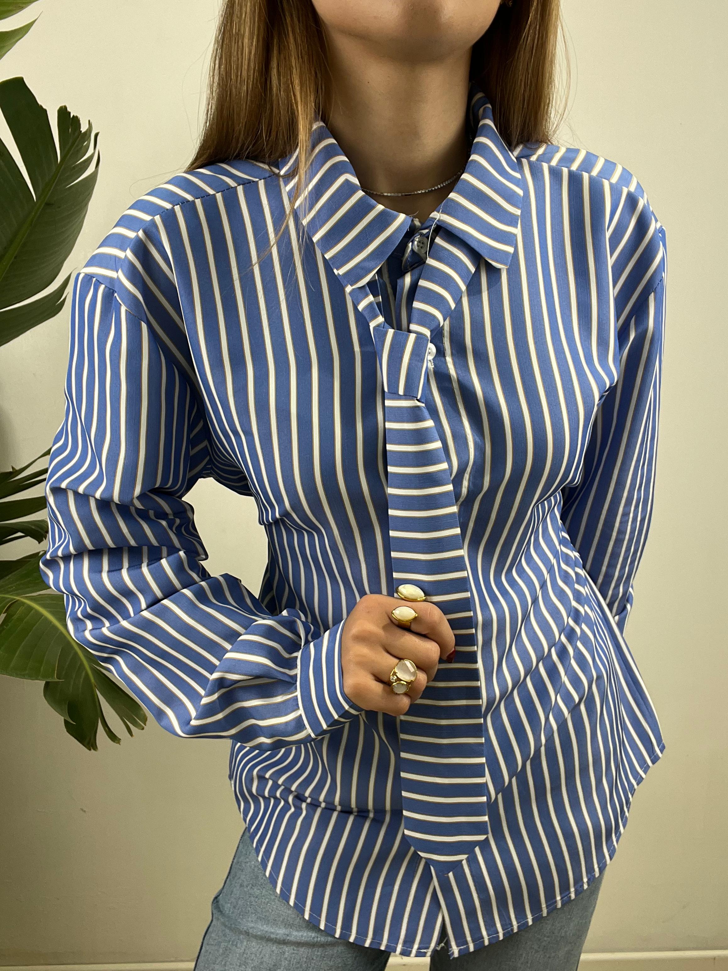 CAMICIA NICOLE BLU