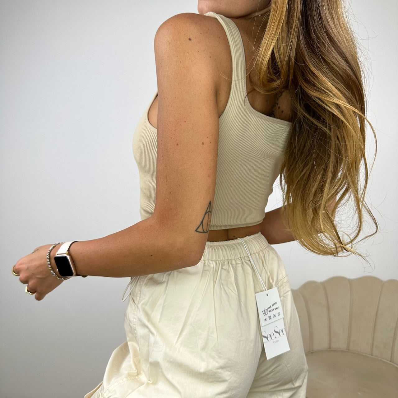 PANTALONE CARGO "SeSè" NAIROBI BEIGE