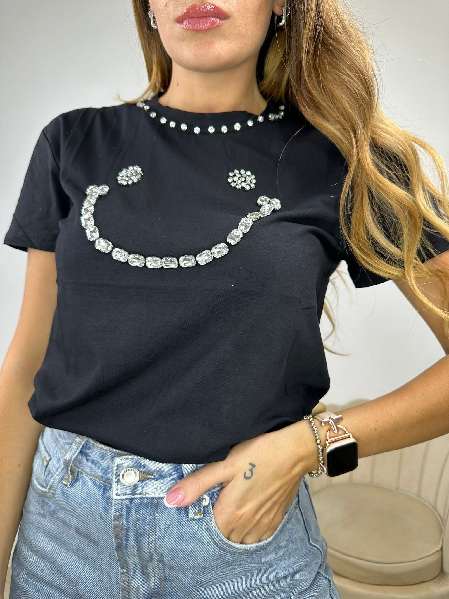 T-SHIRT SMILE NERA