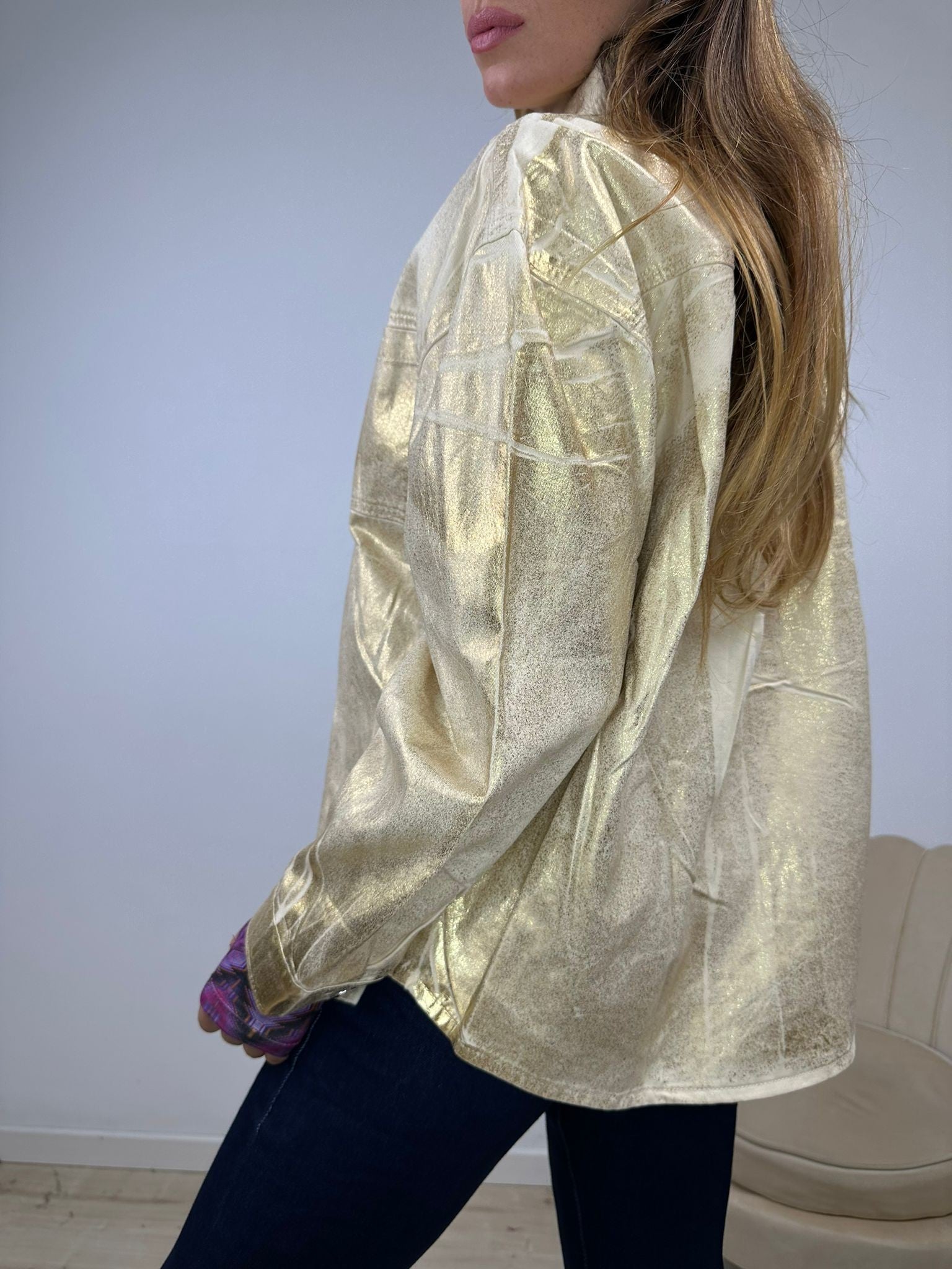 CAMICIA-GIUBBINO DENIM BEIGE