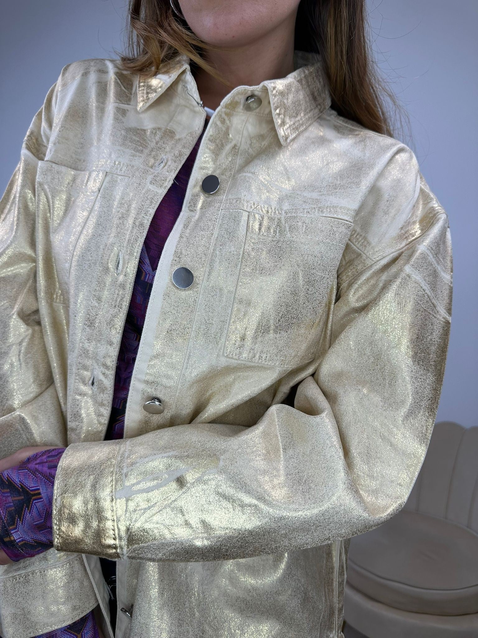 CAMICIA-GIUBBINO DENIM BEIGE