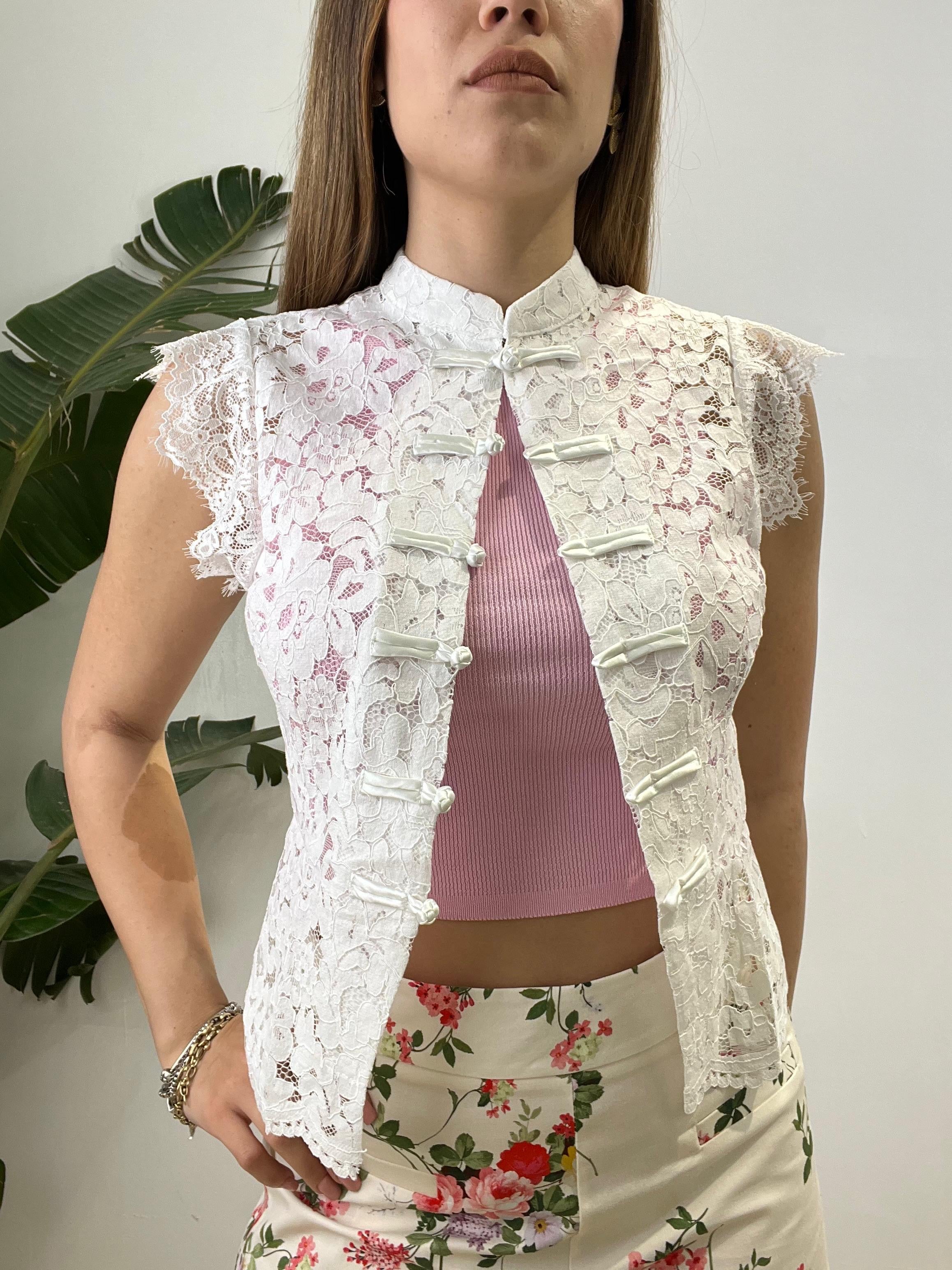 CAMICIA PIZZO SYRIA BIANCA