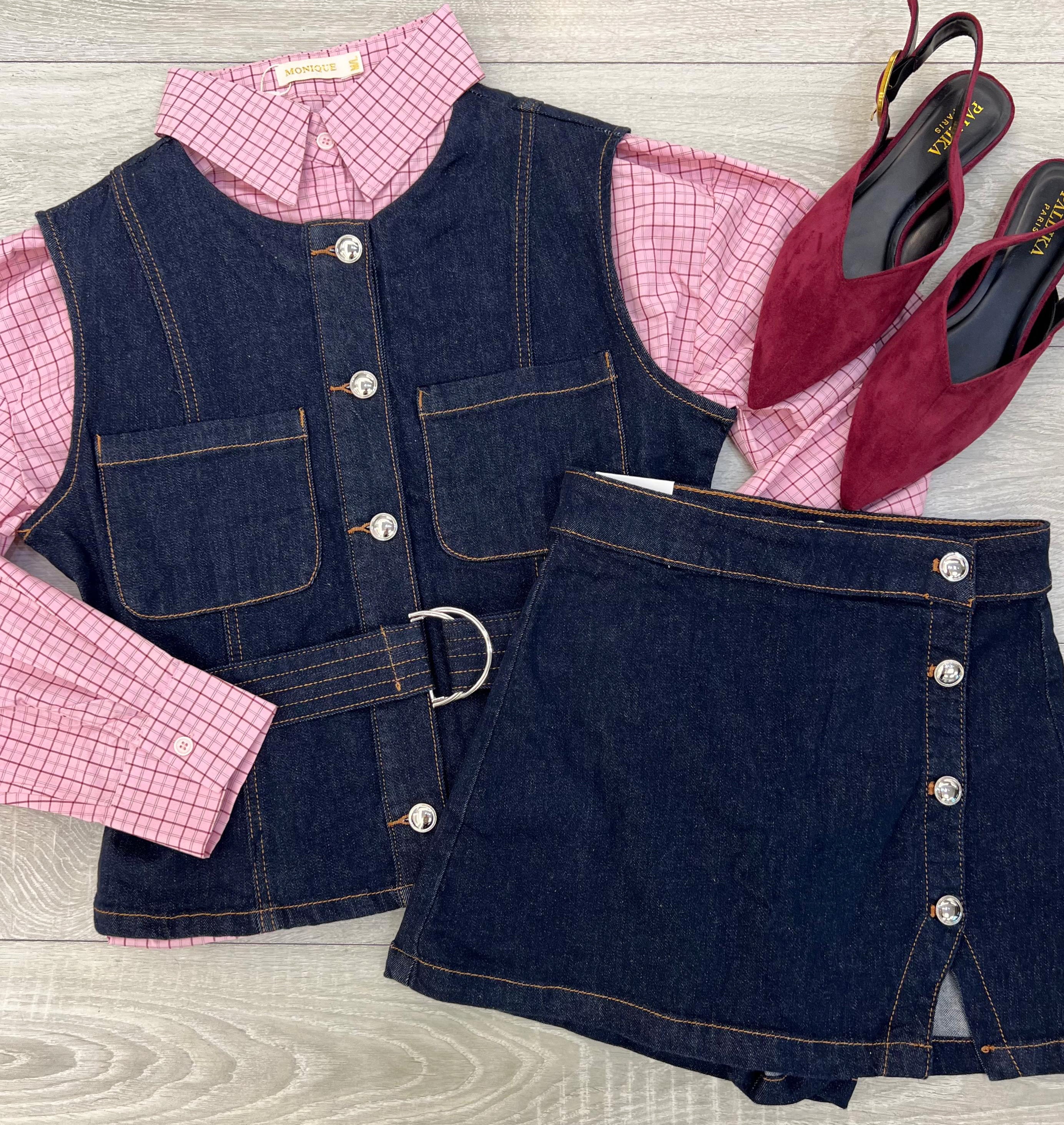 COMPLETO DENIM FLORA