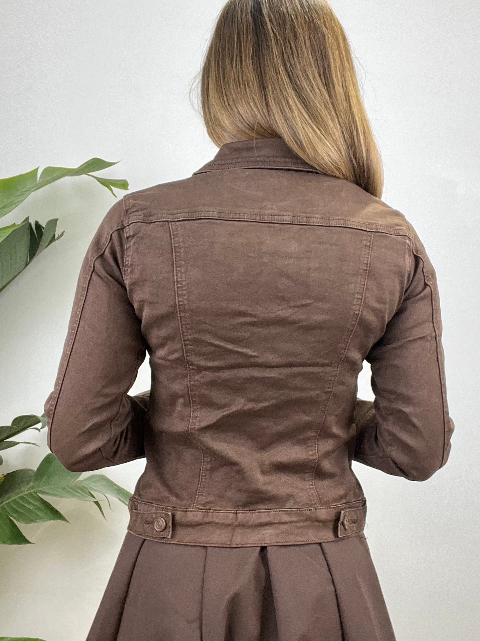 GIUBBINO DENIM PROMO MARRONE SCURO