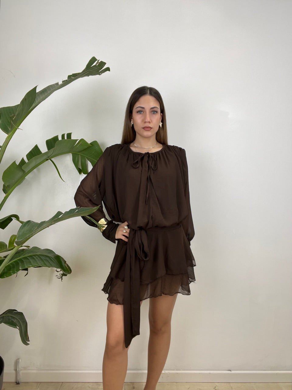 DRESS BERRY MARRONE