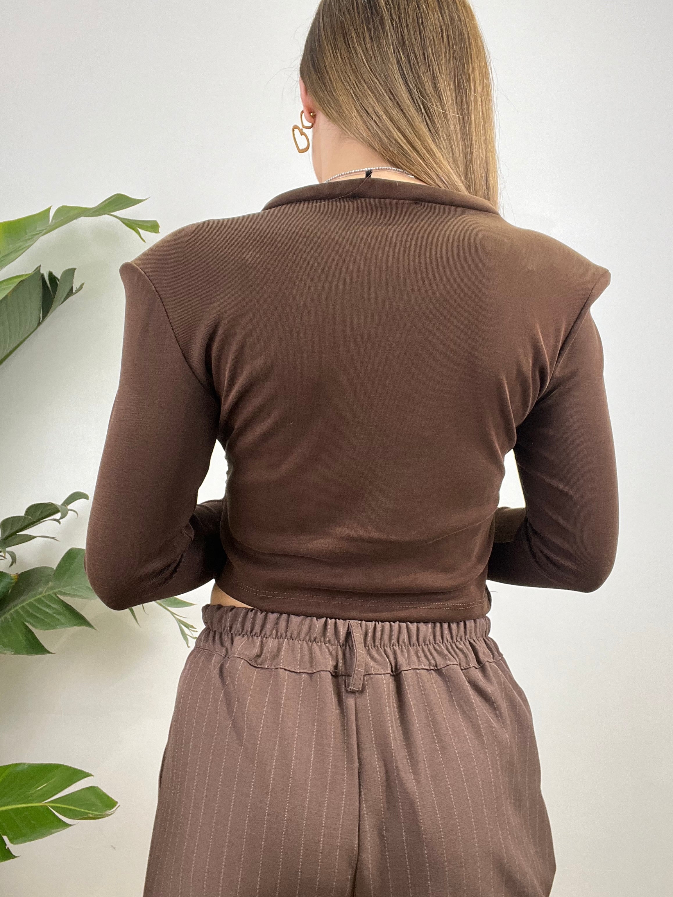 MAGLIA JUST WEST MARRONE