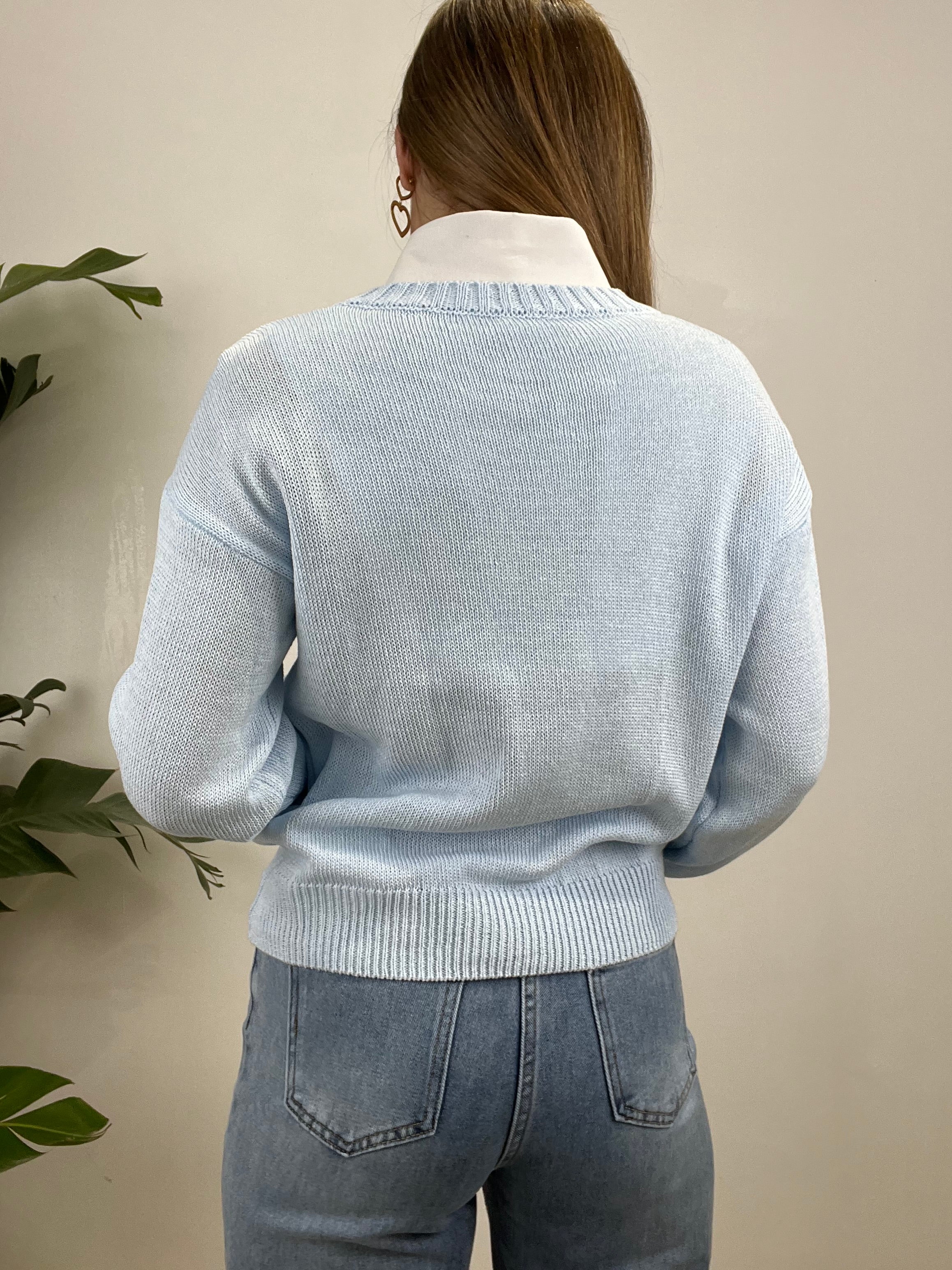 MAGLIA "NON MI DOVETE STRESSARE" AZZURRO