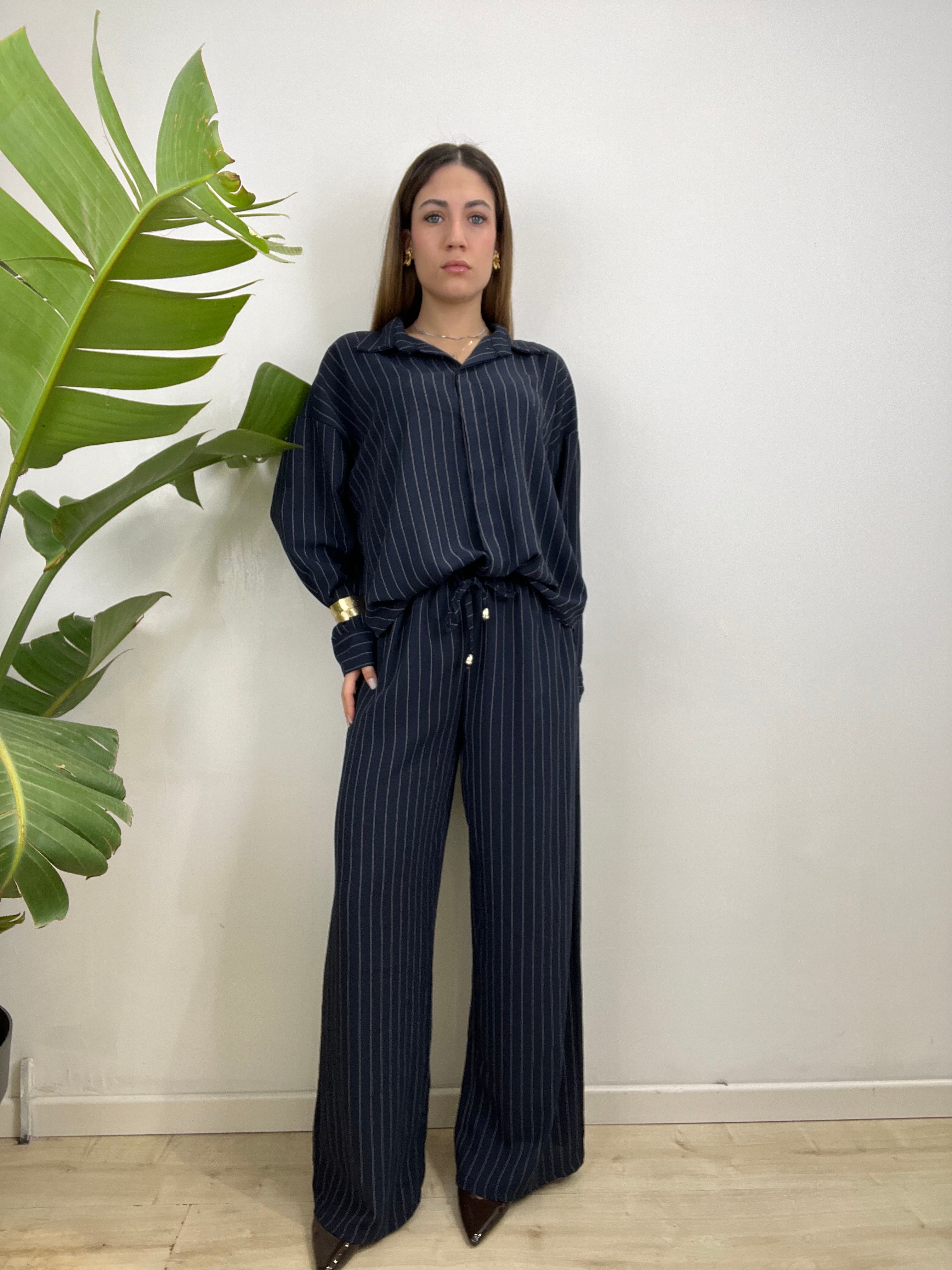 COMPLETO GESSATO MARLEN BLU