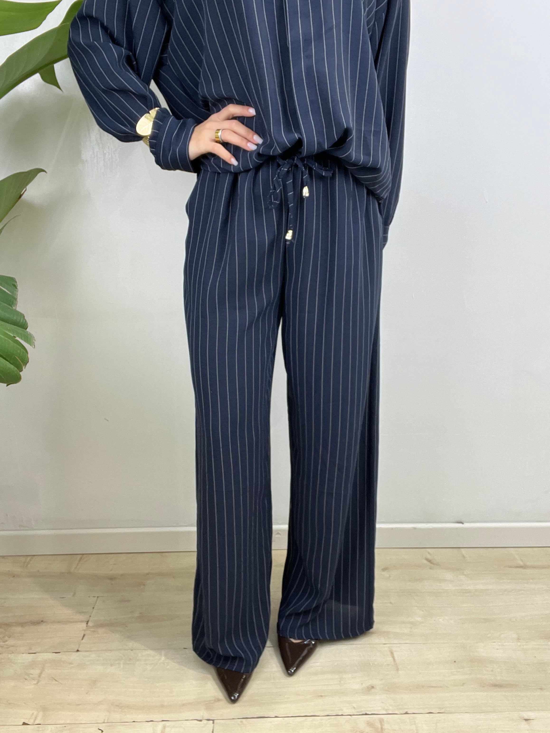 COMPLETO GESSATO MARLEN BLU