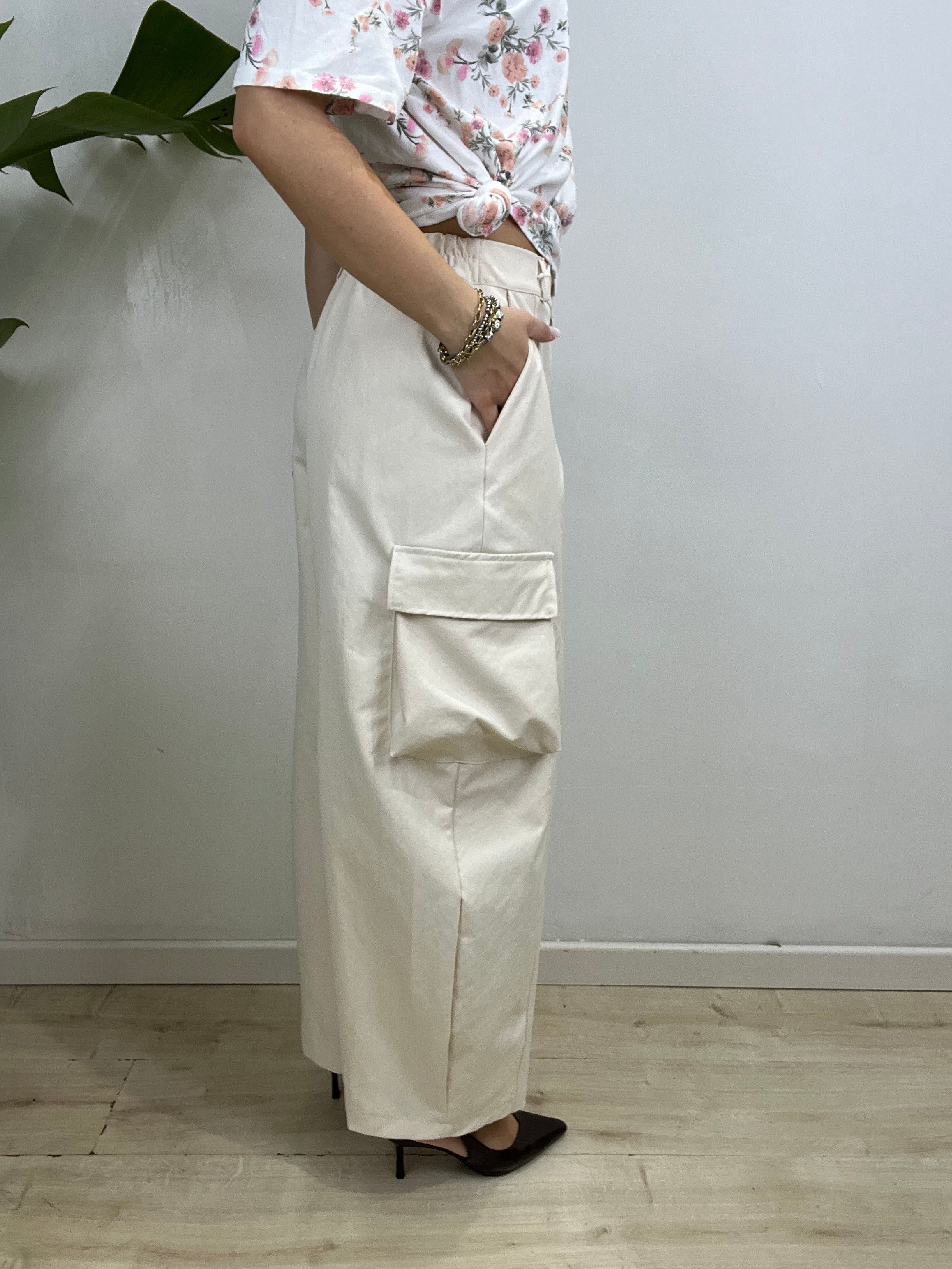 PANTALONI CARGO GIULY BEIGE