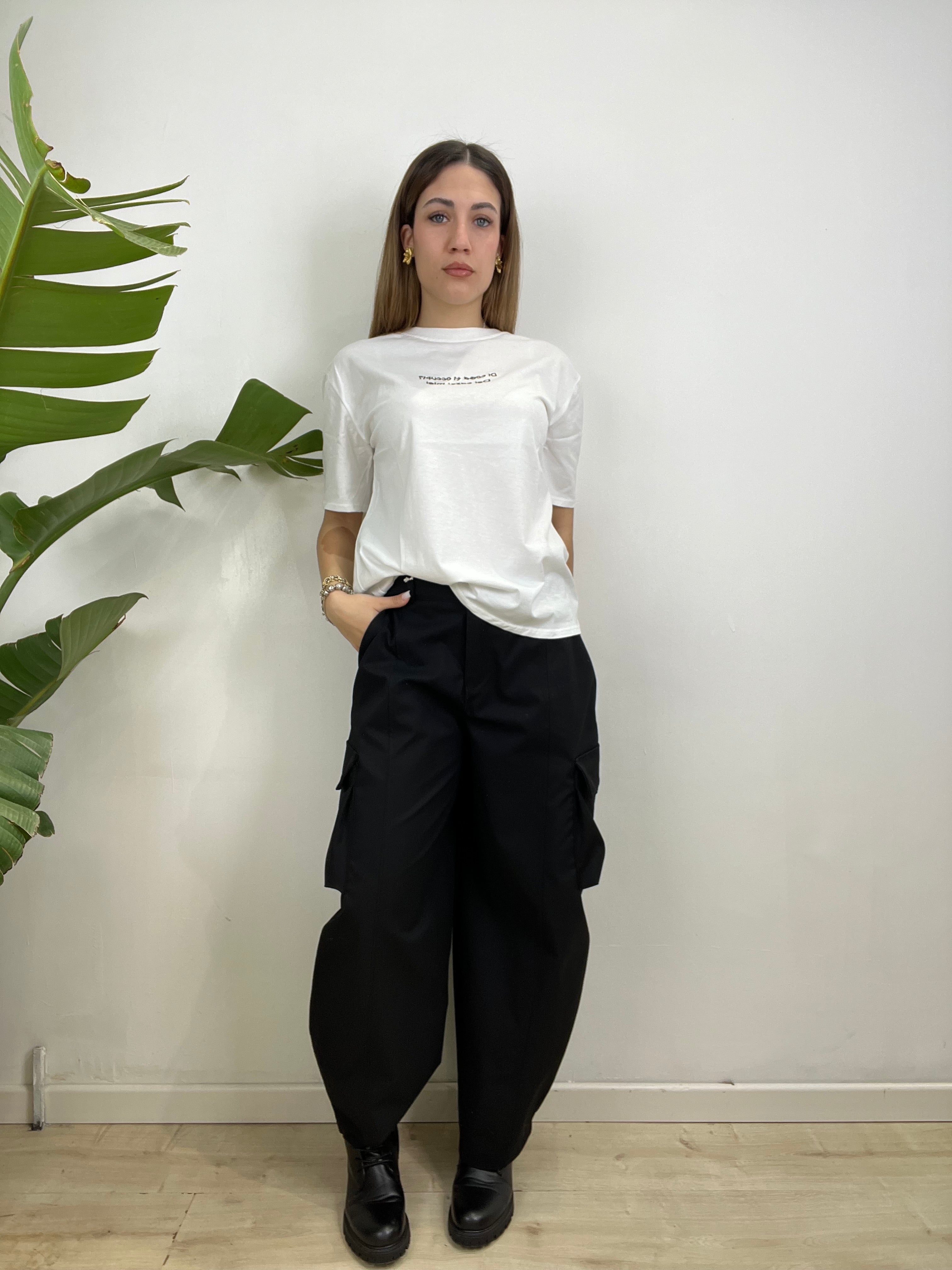 PANTALONI CARGO GIULY NERO