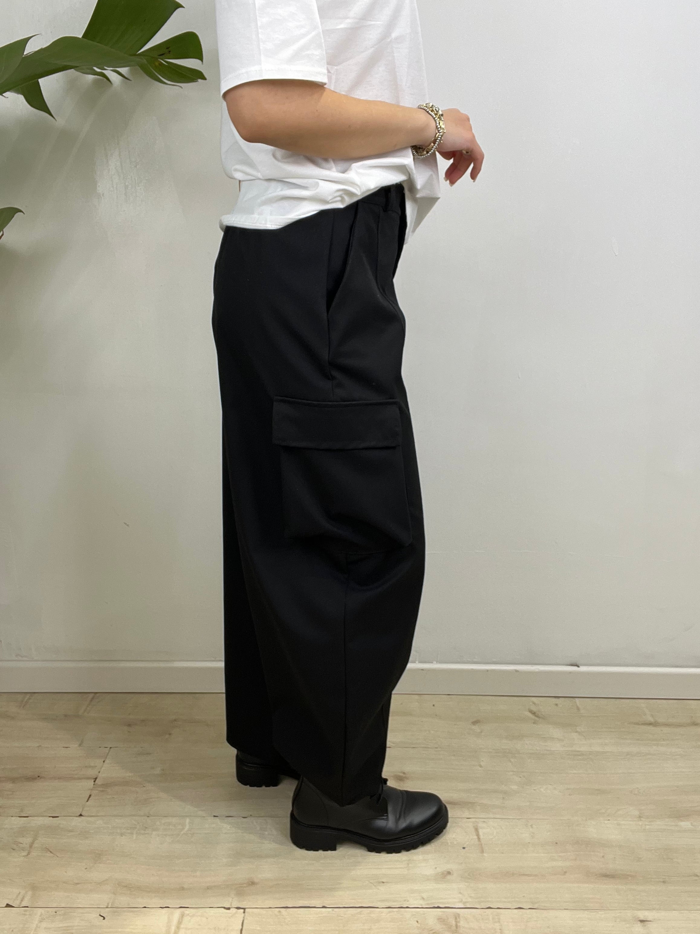 PANTALONI CARGO GIULY NERO