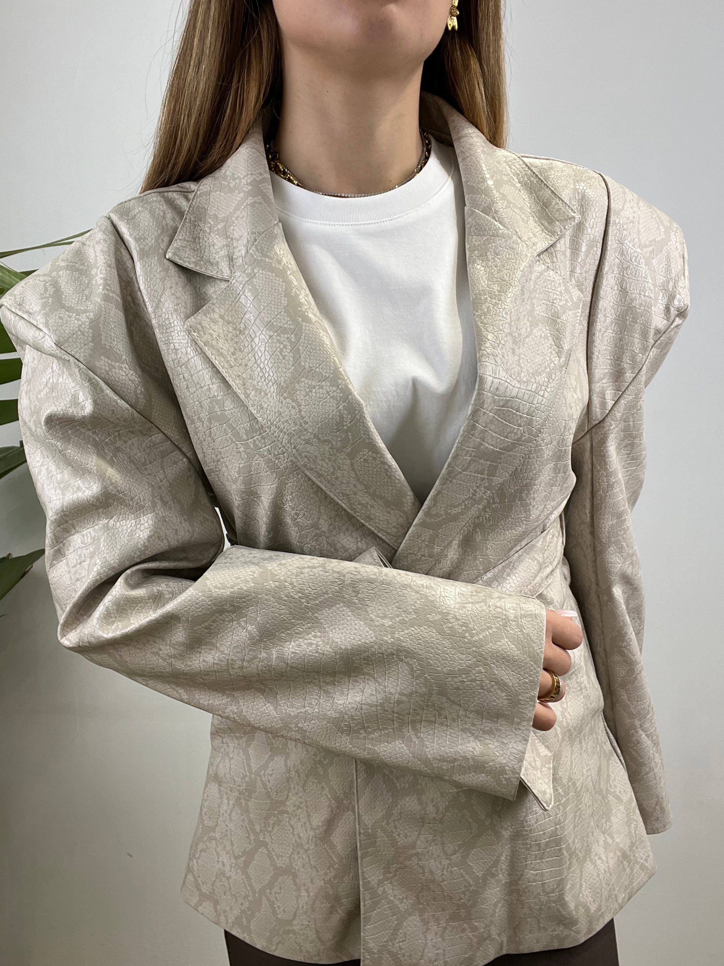 BLAZER PITONATO JUST WEST BEIGE