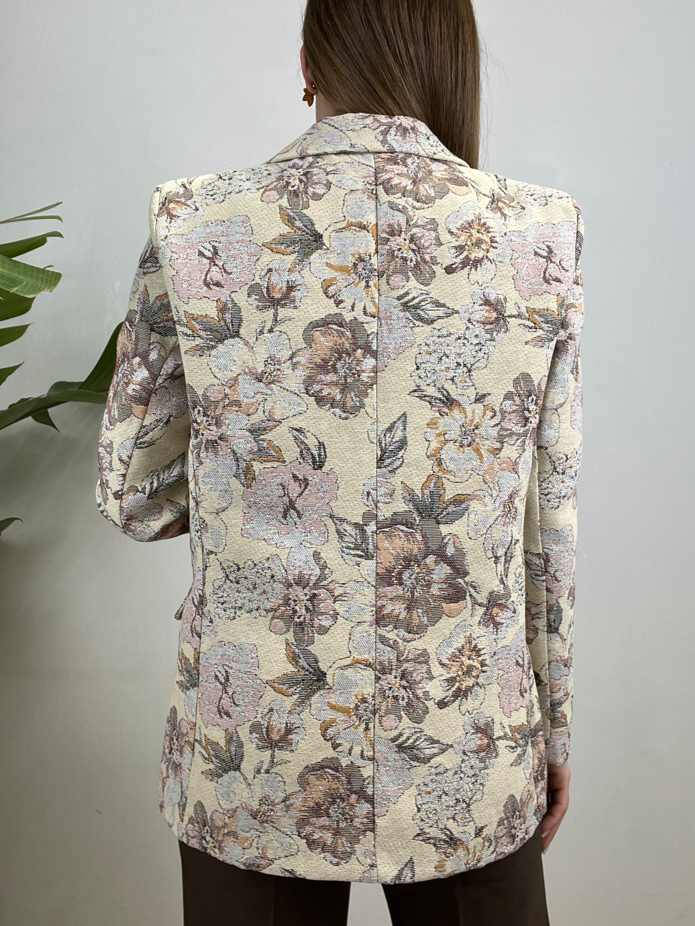 BLAZER IRIS FIORI AZZURRI