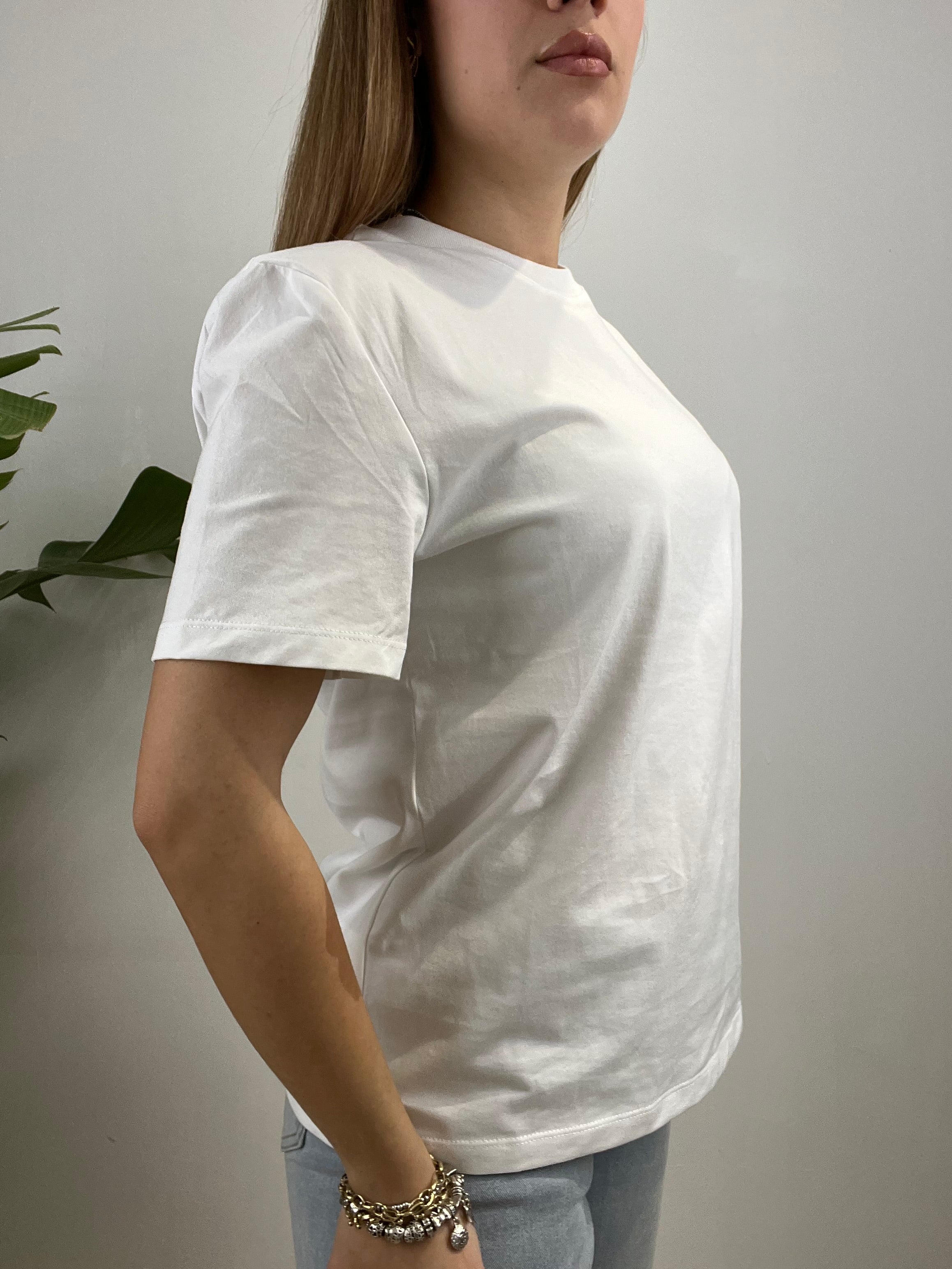 T-SHIRT BASIC LUMINA BIANCA