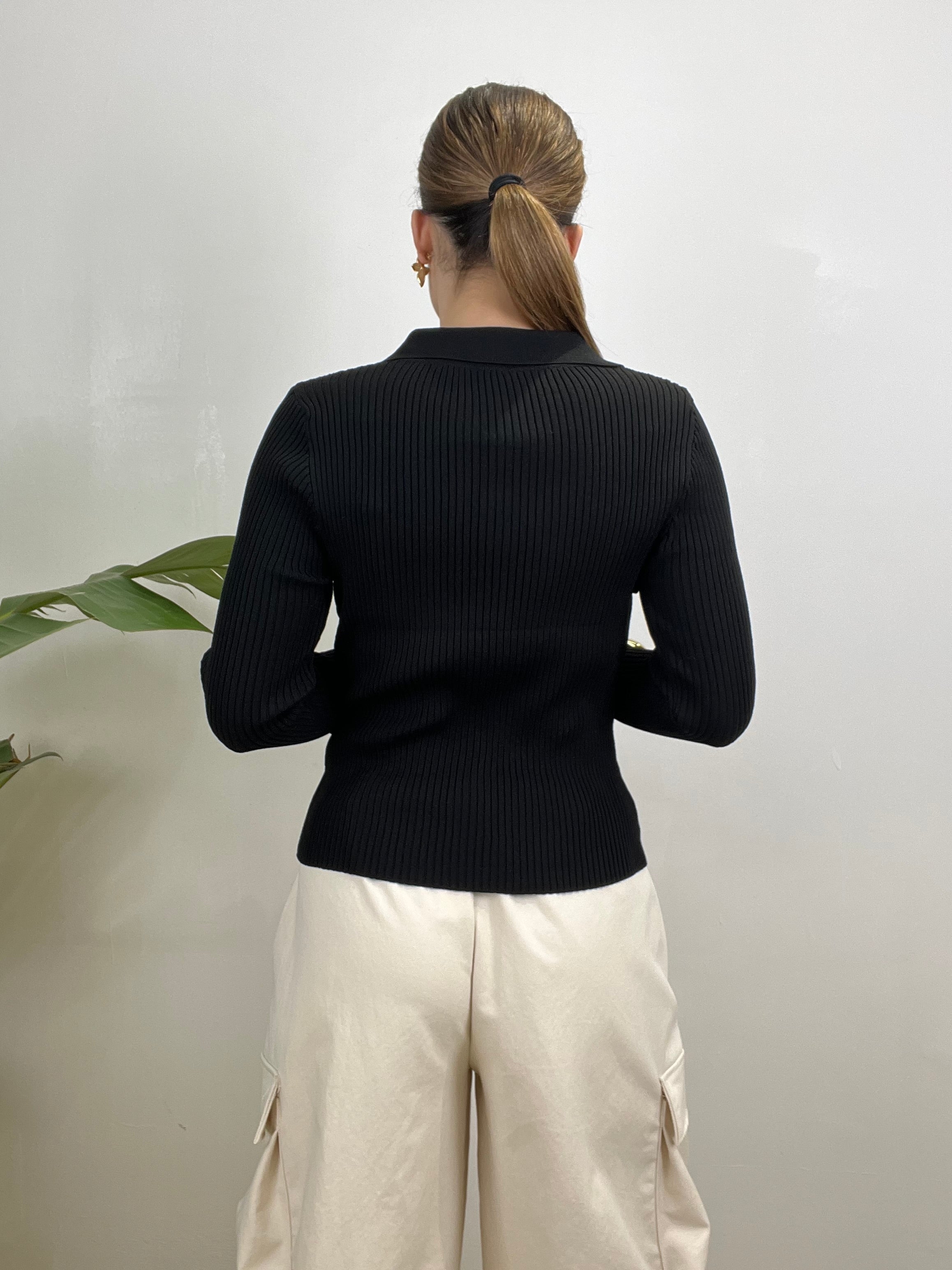 PULLOVER POLO COSTINE NERO