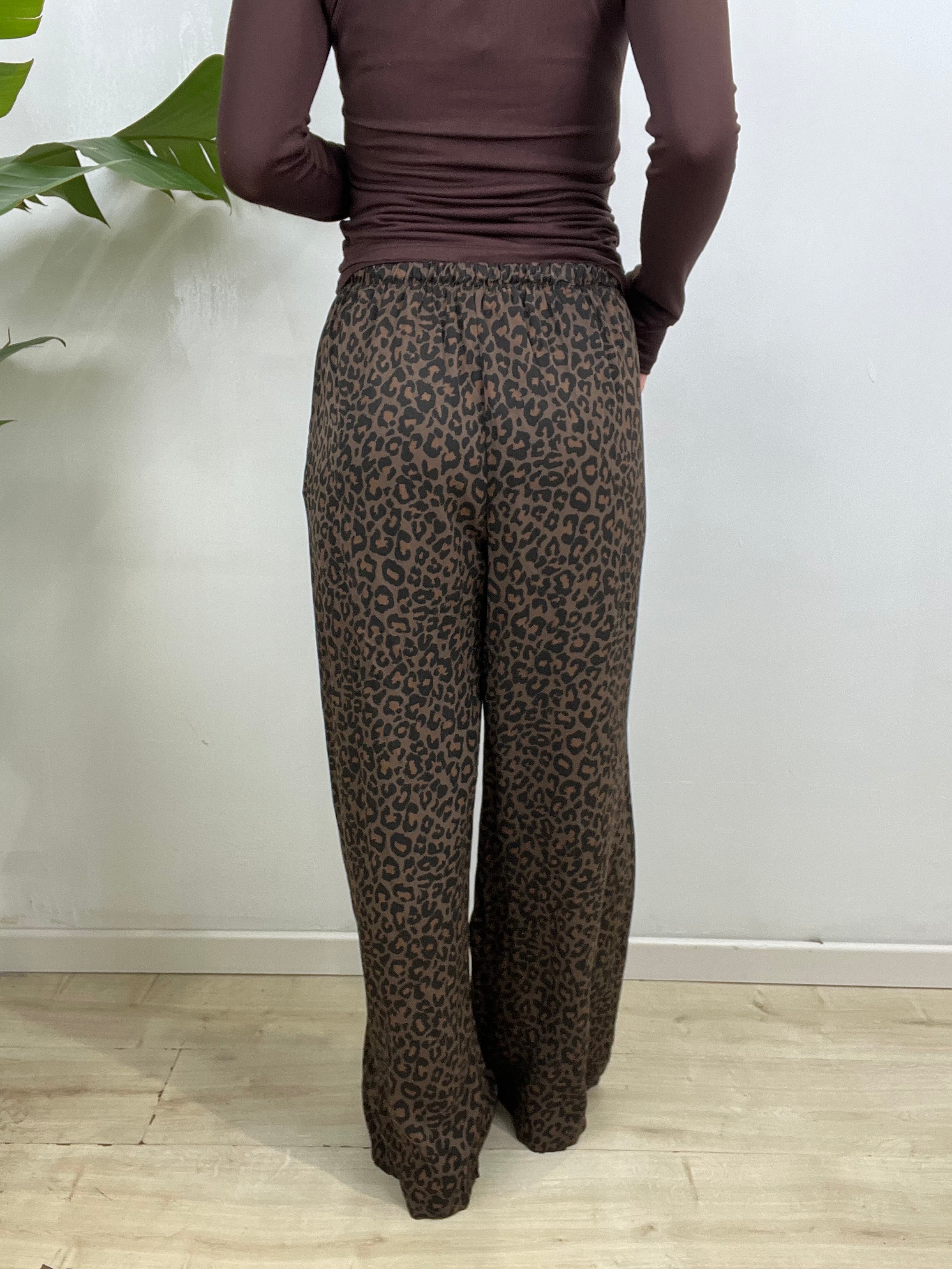 PANTALONE MACULATO MARRONE