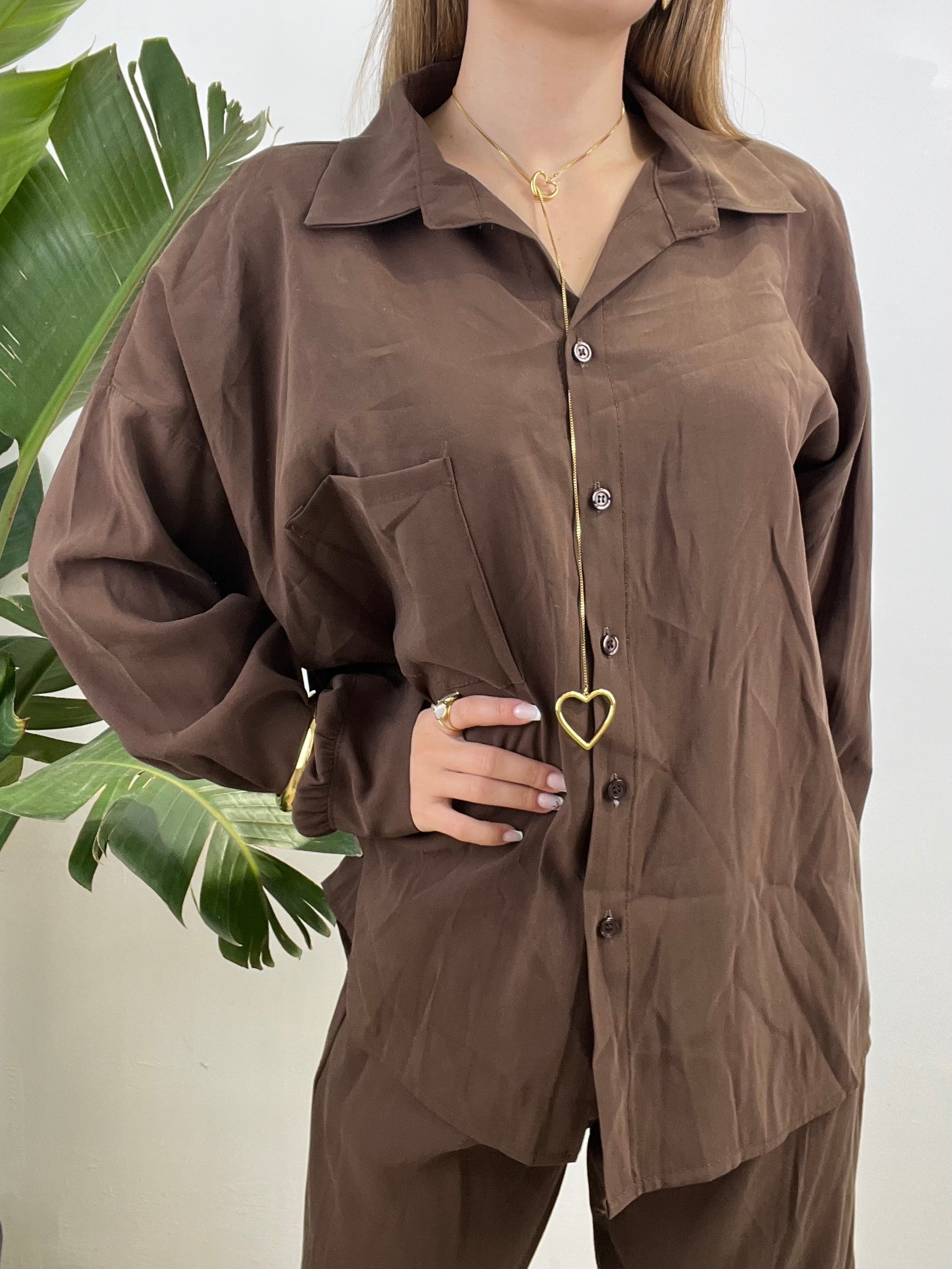 COMPLETO MORBIDO MARRONE