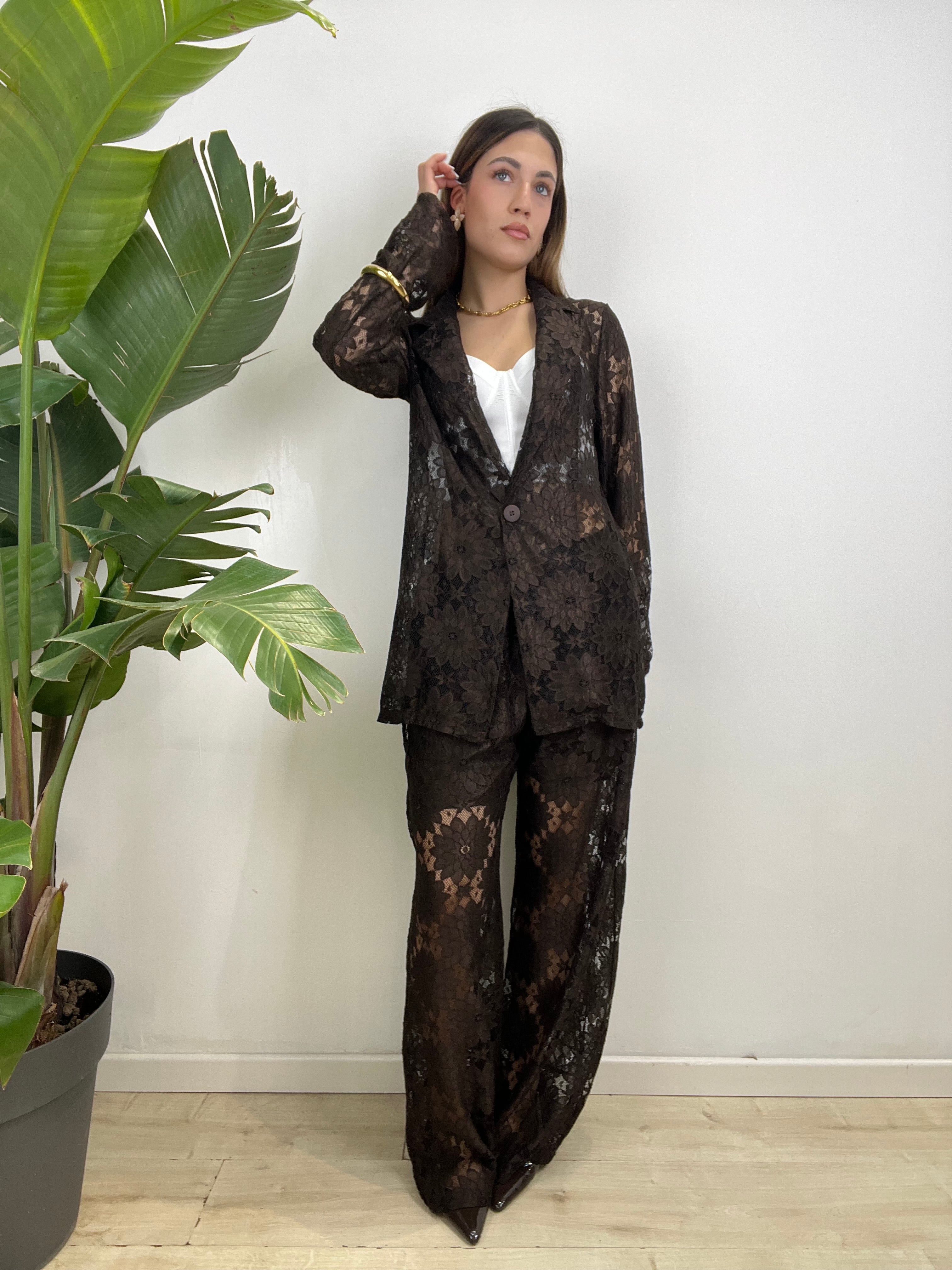 TAILLEUR PIZZO MARRONE