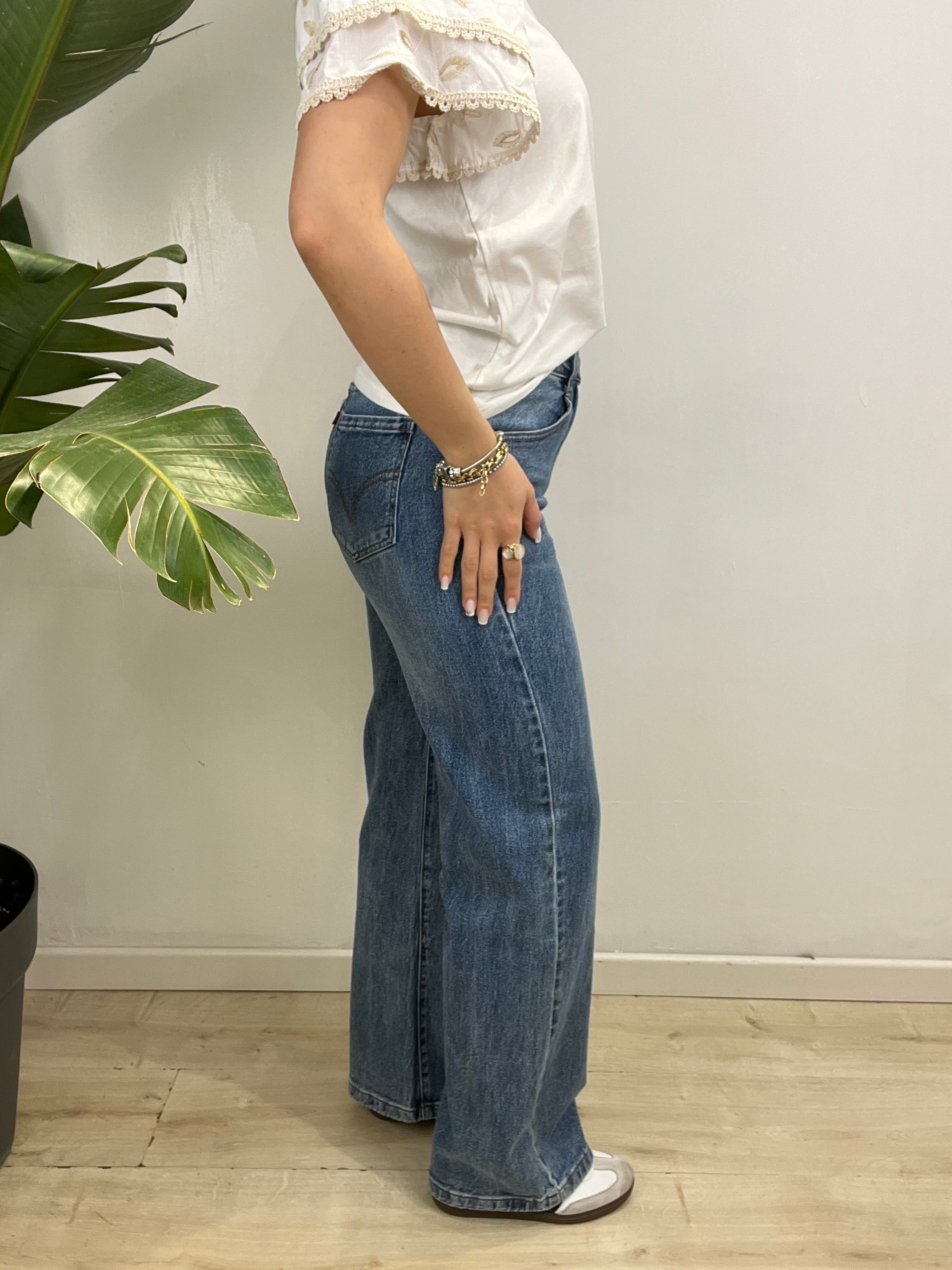JEANS WIDE LEG MEDIO