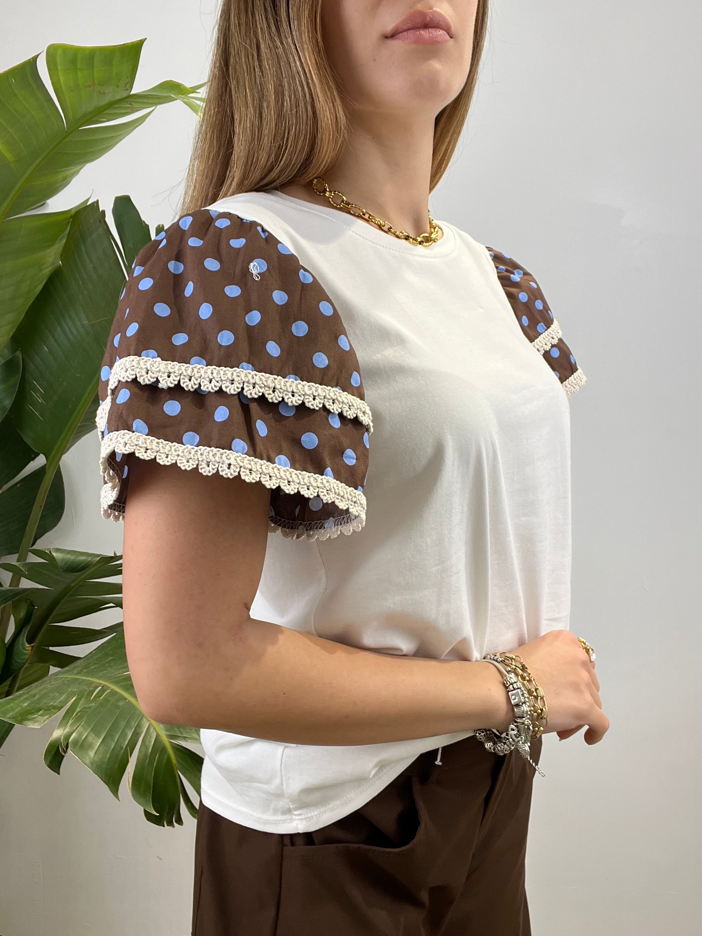 T-SHIRT MANICA POIS