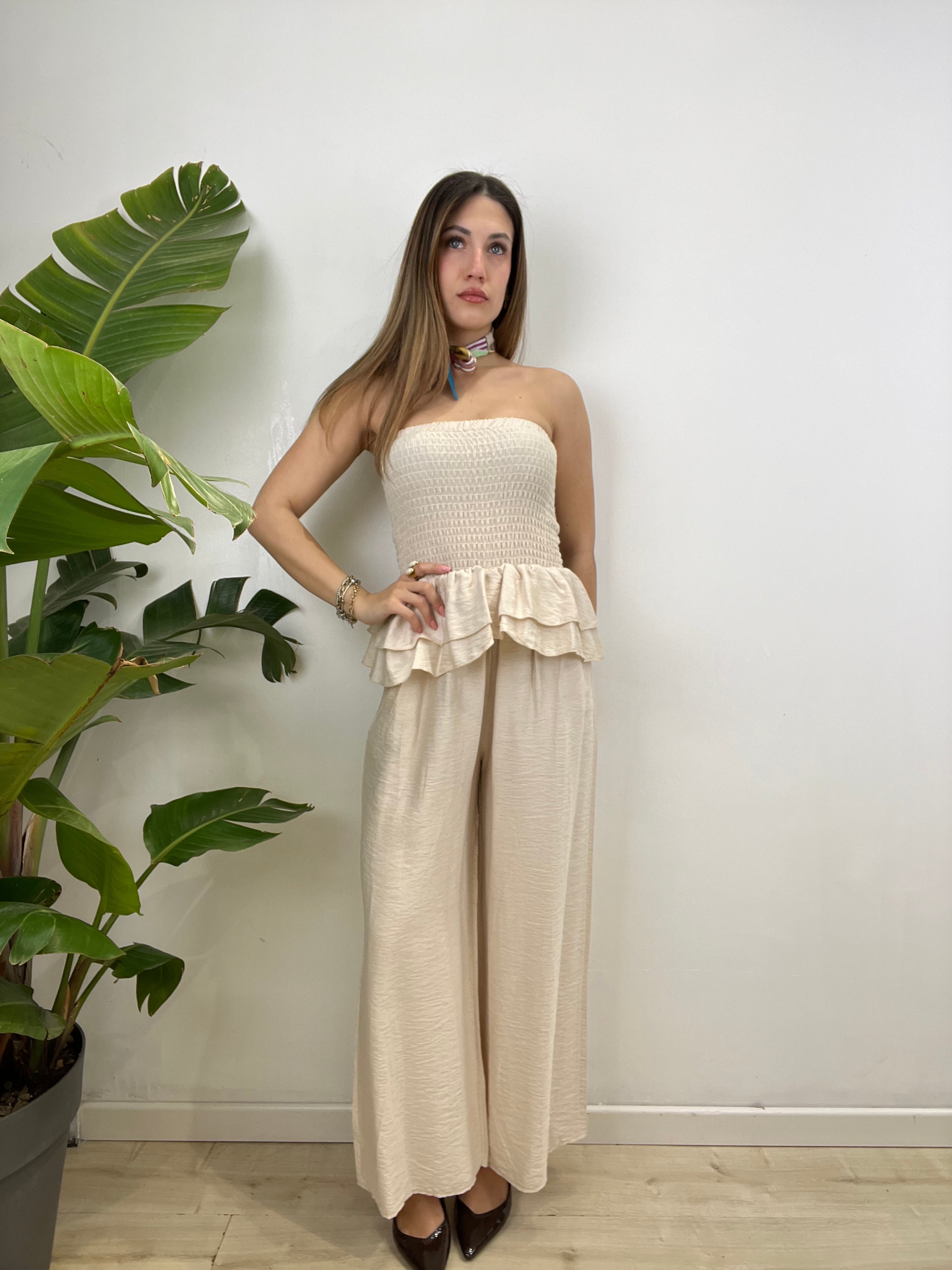 JUMPSUITE FRANCY BEIGE