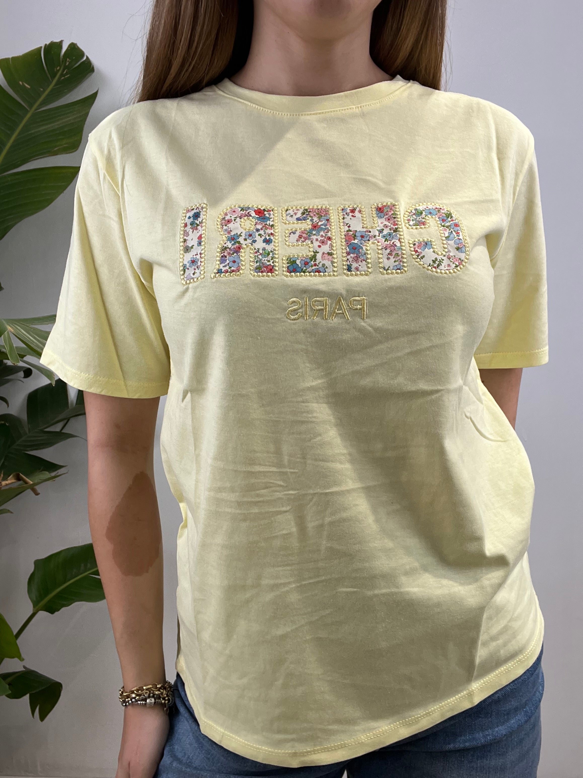 T-SHIRT CHERI GIALLA