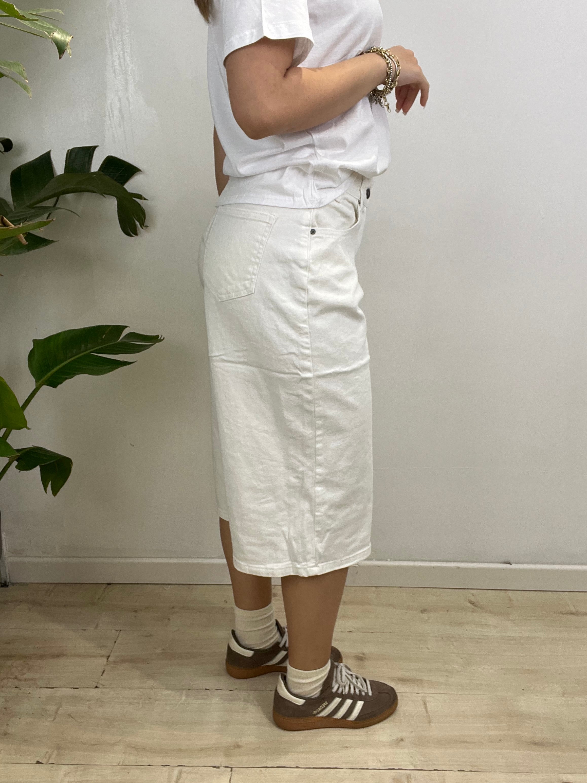 BERMUDA 3/4 DENIM BIANCO SIMPLY