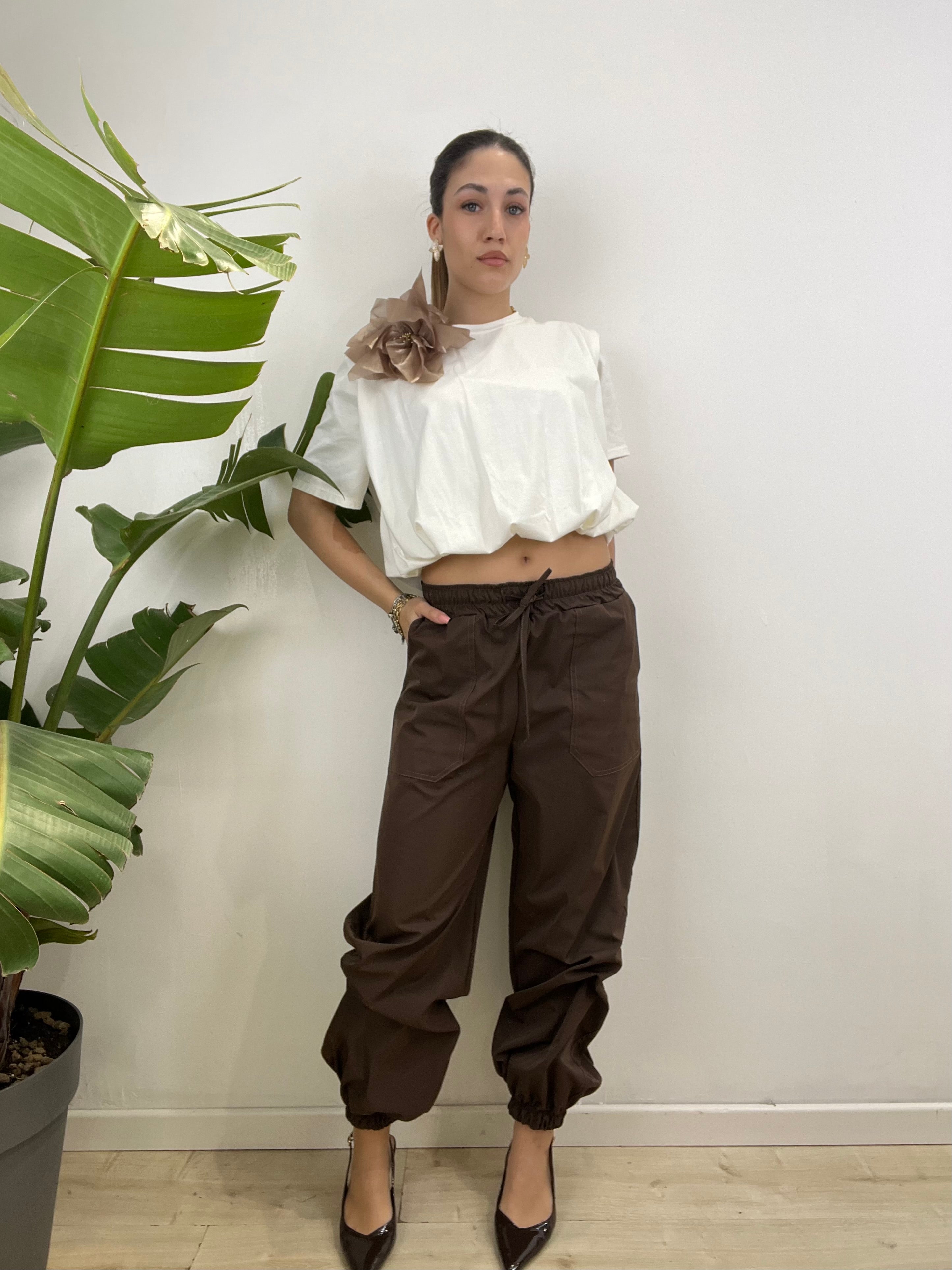 PANTALONI SIMON MARRONE