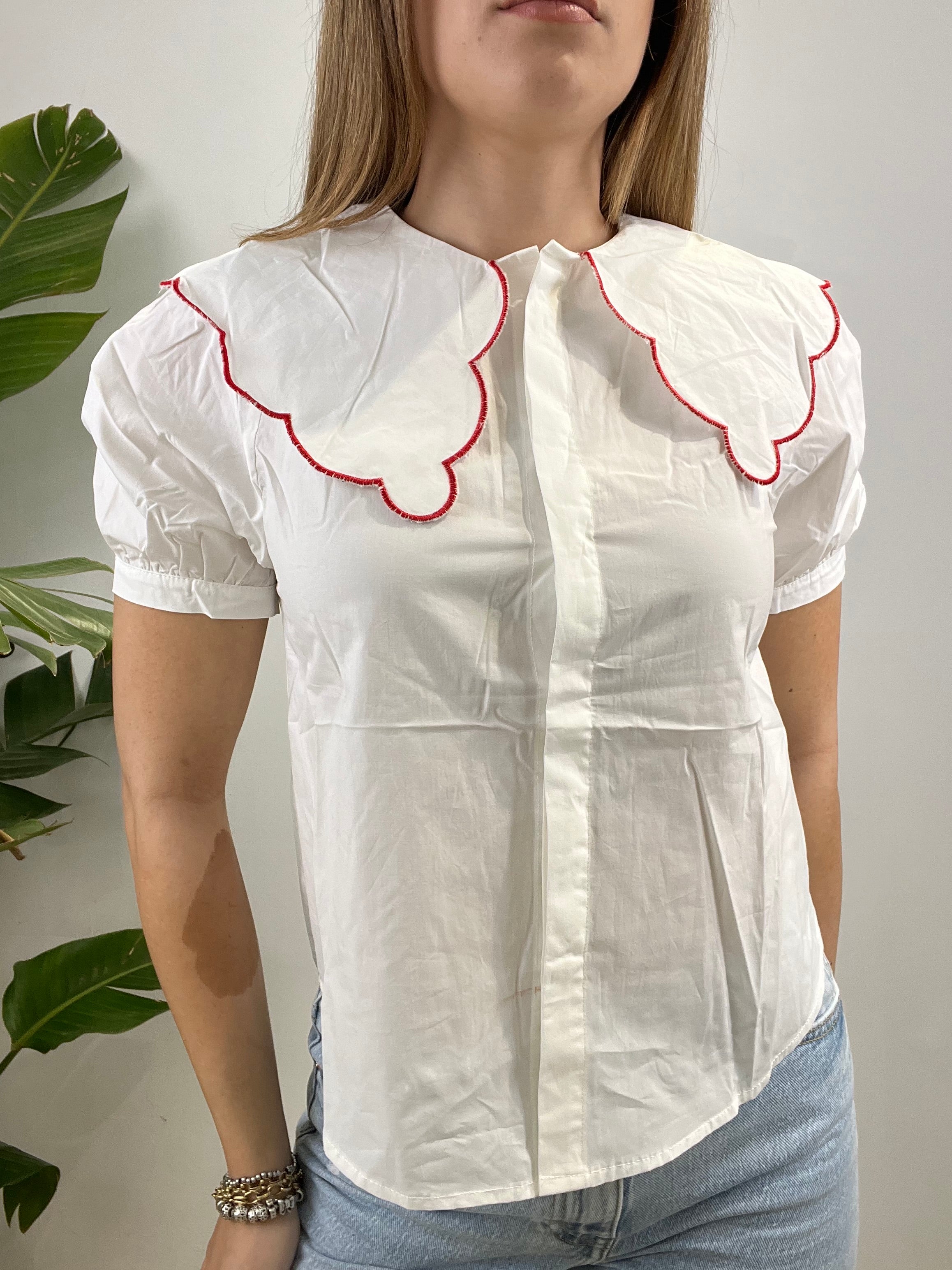 CAMICIA COLLETTO ONDA ROSSO