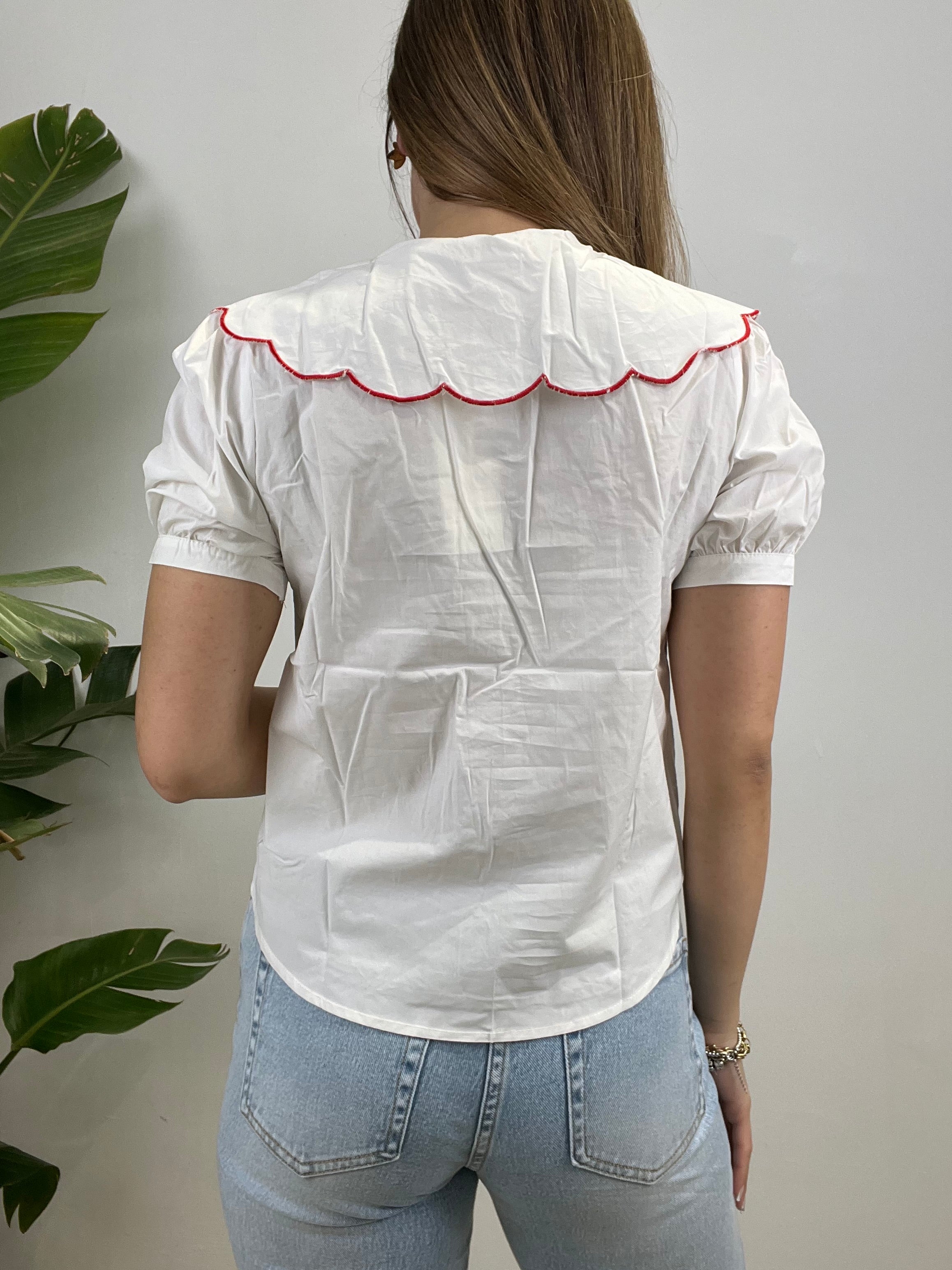 CAMICIA COLLETTO ONDA ROSSO