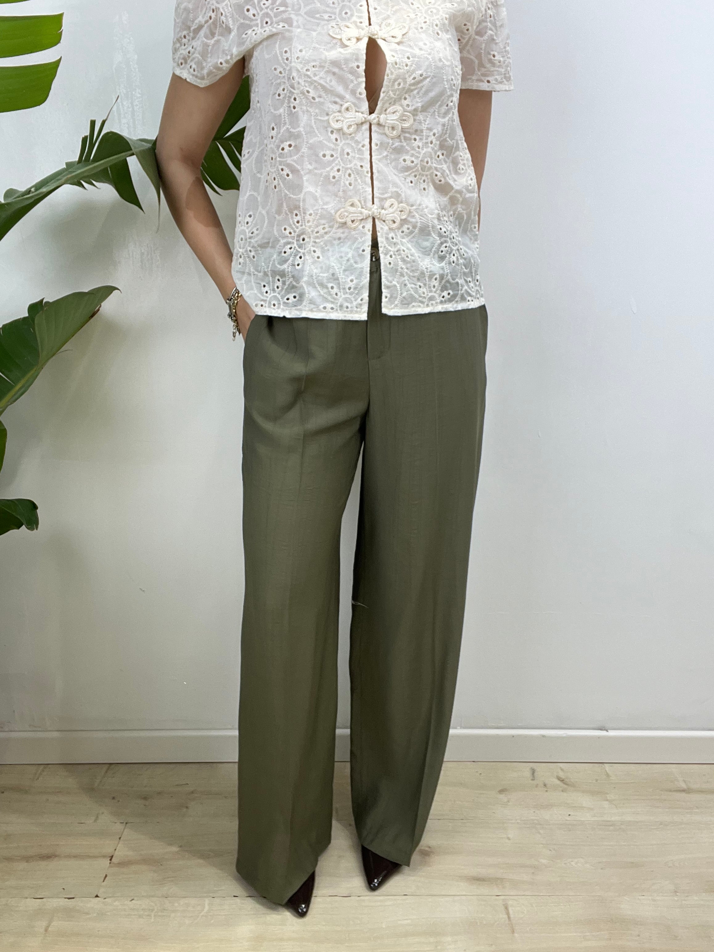 PANTALONI MORBIDI LULY VERDE