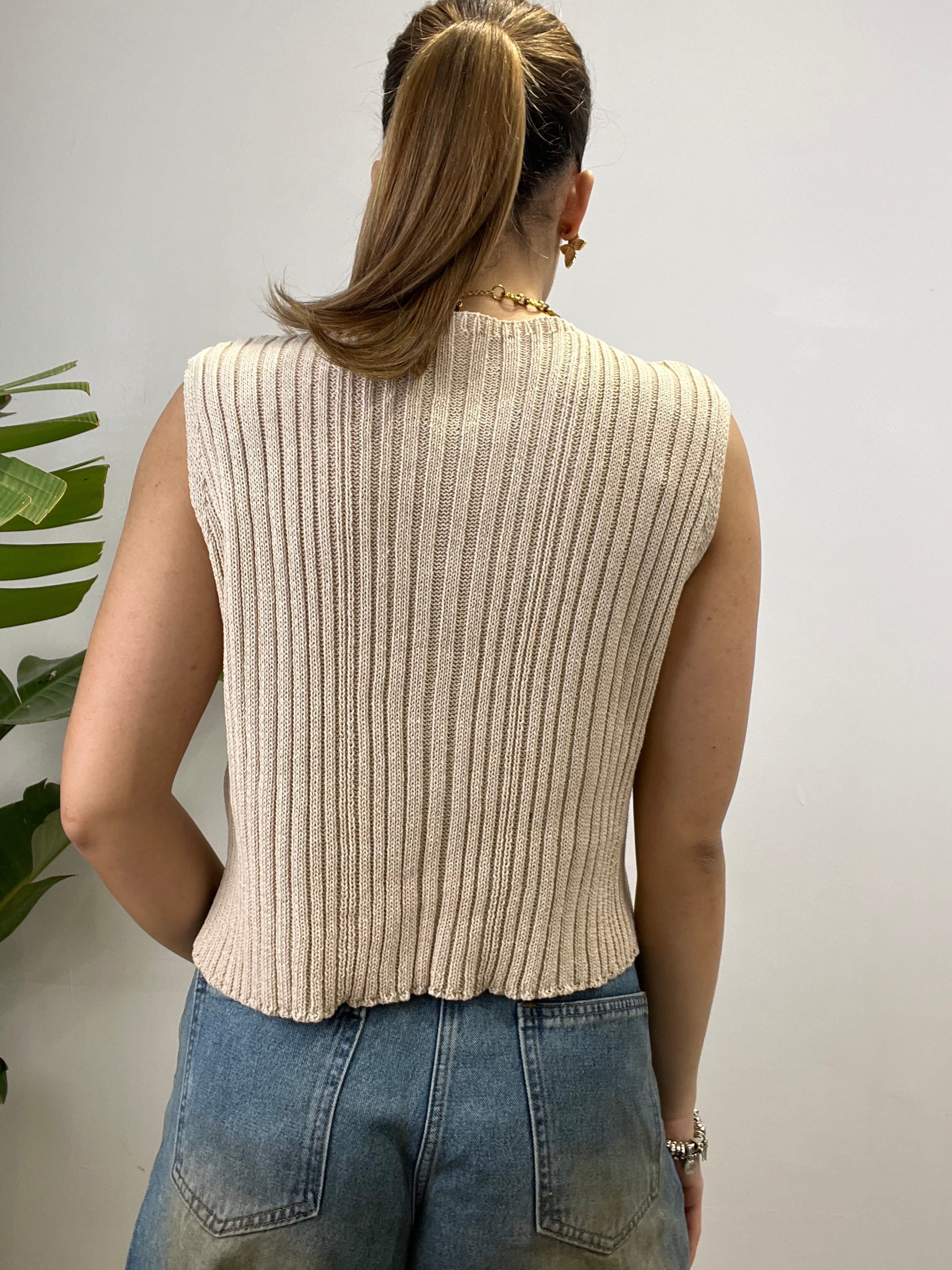 GILET LOREDANA BEIGE