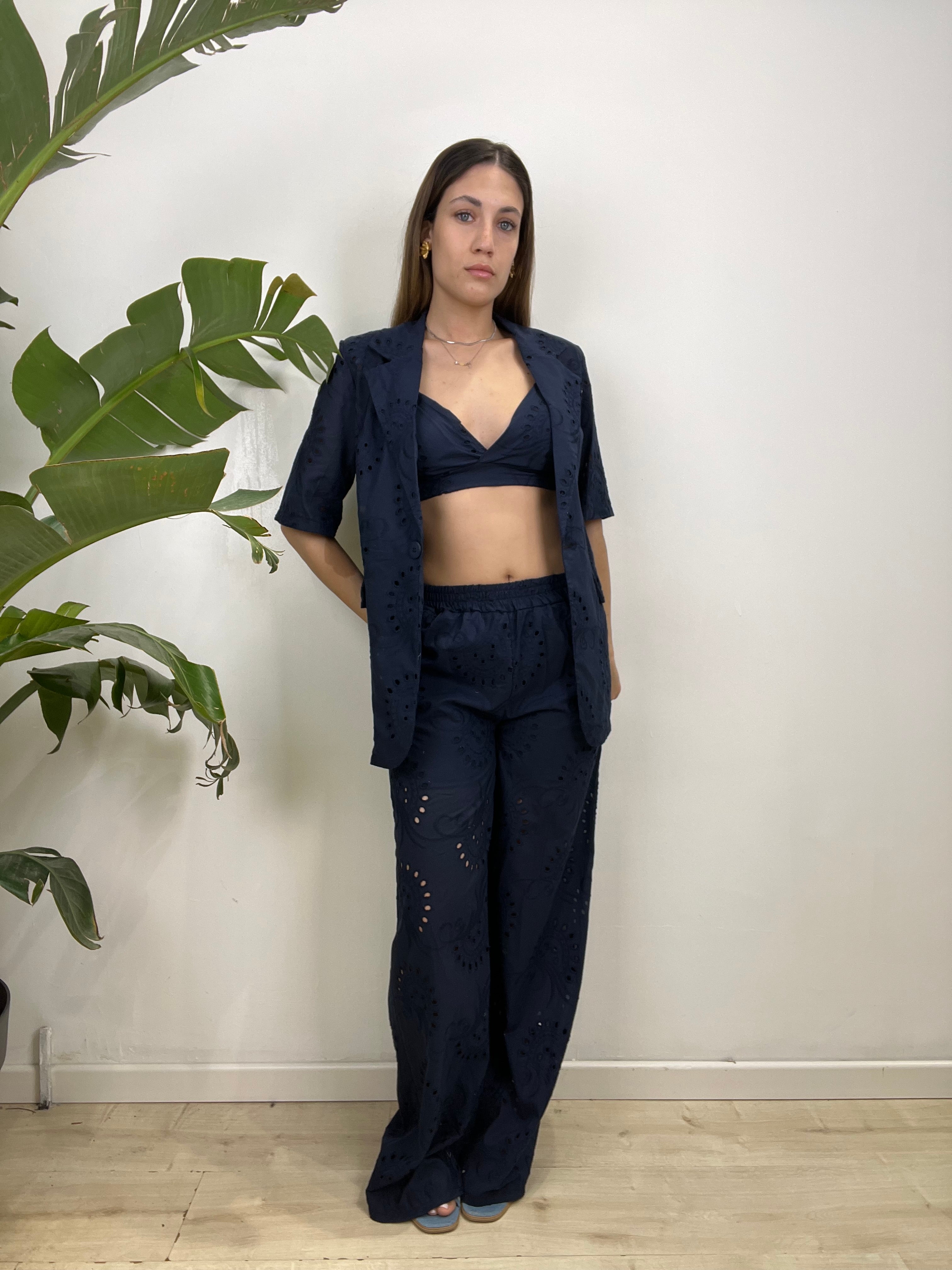 COMPLETO 3 PEZZI SANGALLO BLU