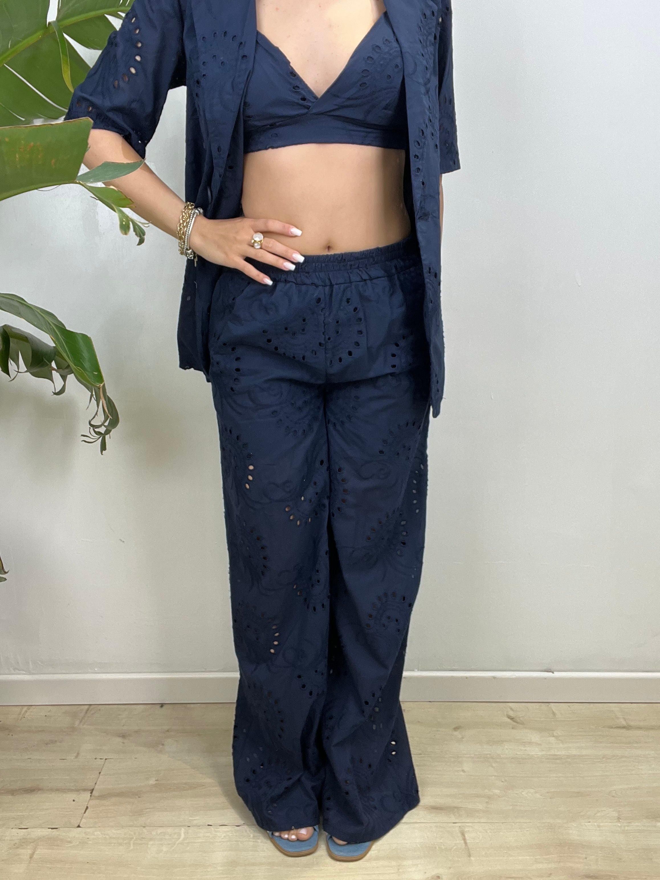COMPLETO 3 PEZZI SANGALLO BLU