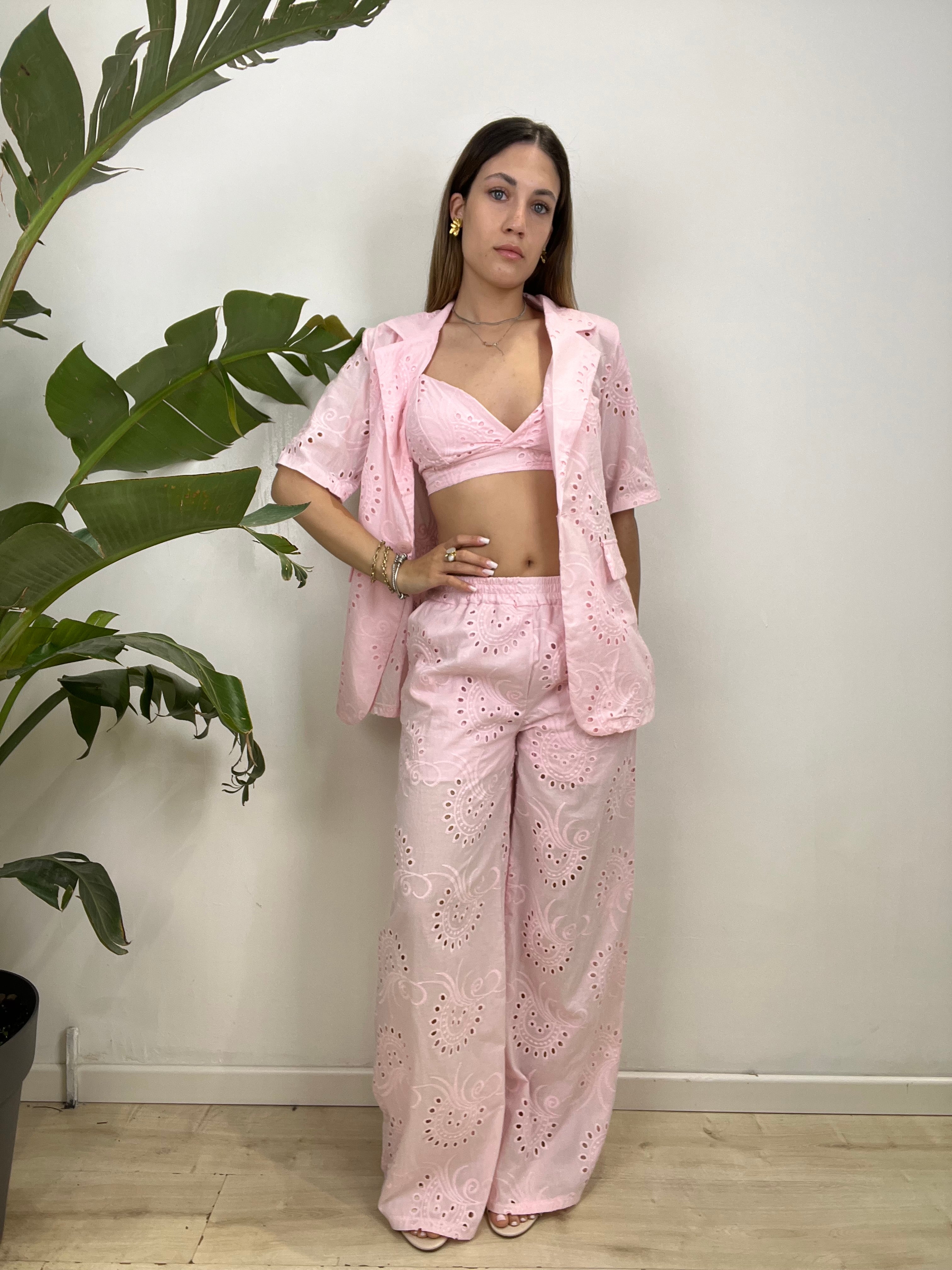 COMPLETO 3 PEZZI SANGALLO ROSA
