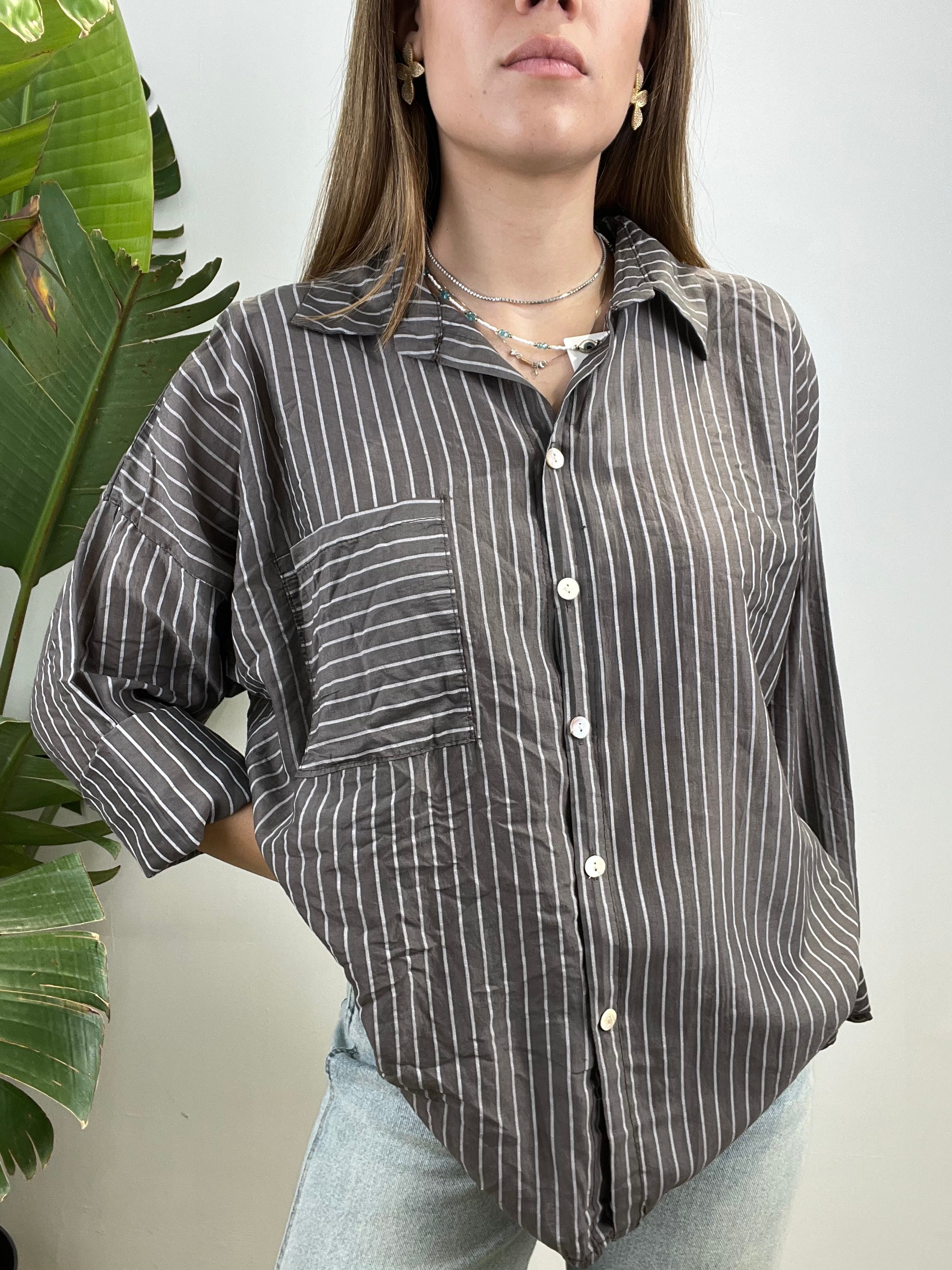 CAMICIA CHIARA MARRONE
