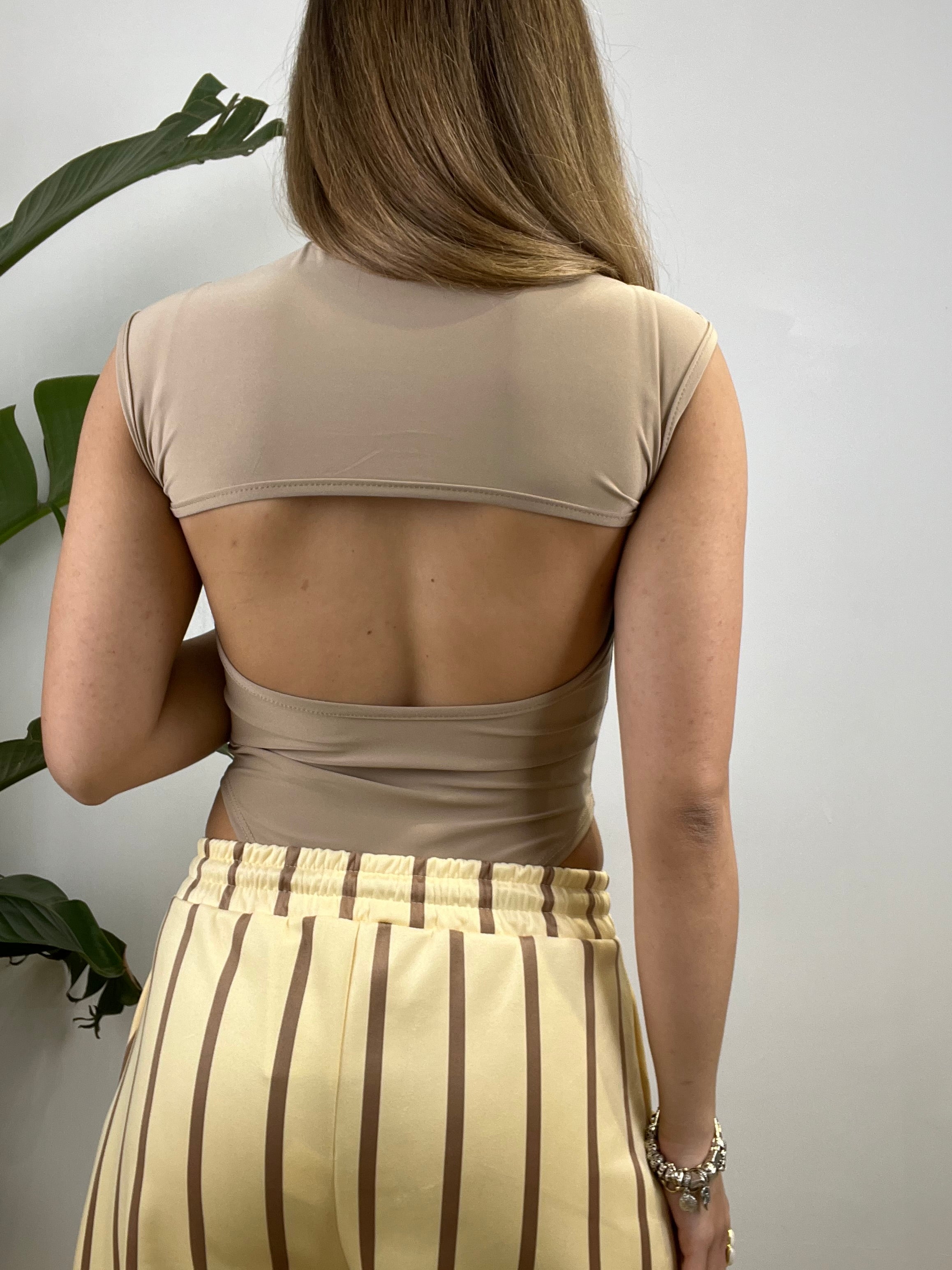 BODY LICRA GIROMANICA BEIGE