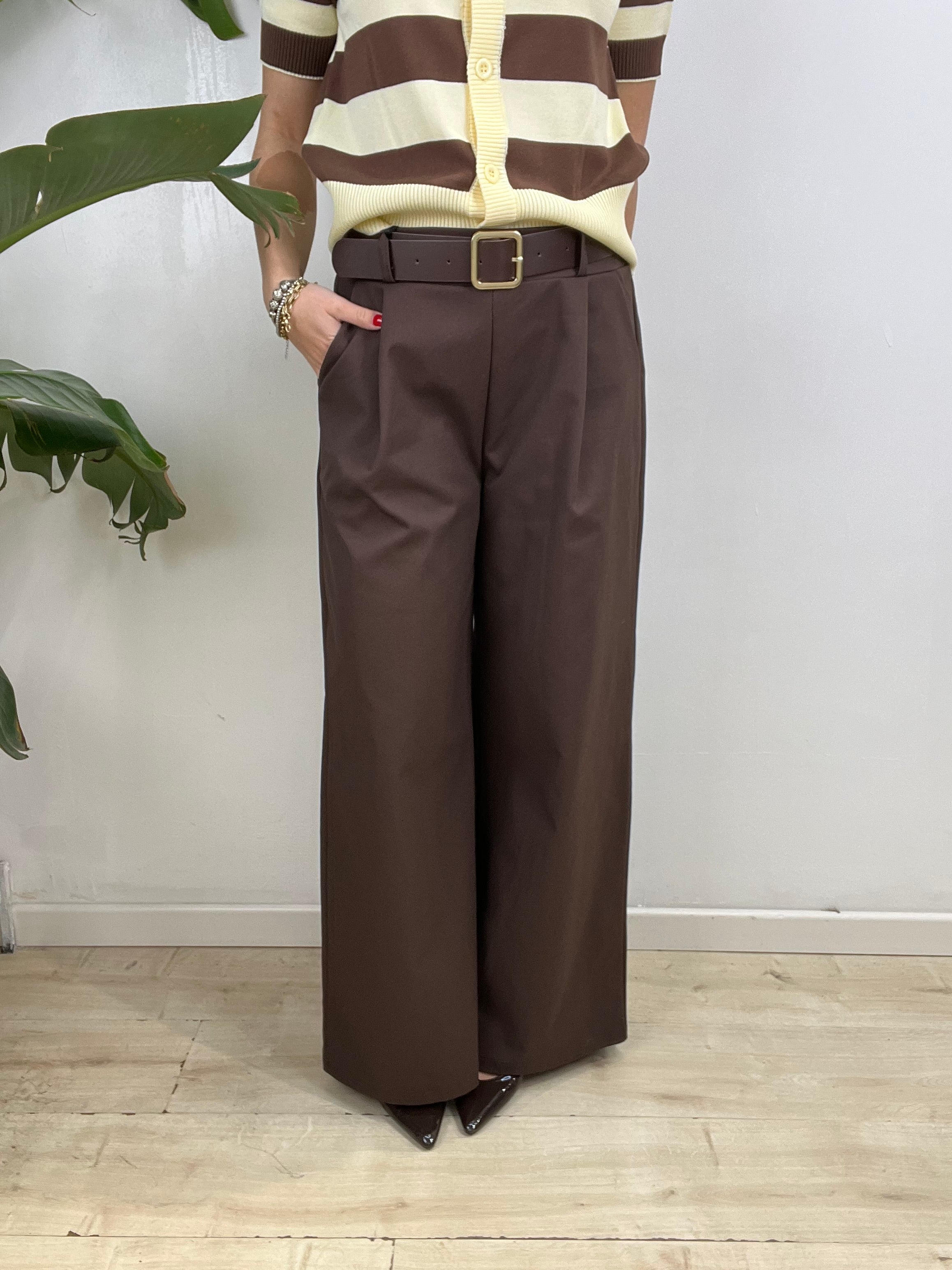 PANTALONI KARMEN MARRONE