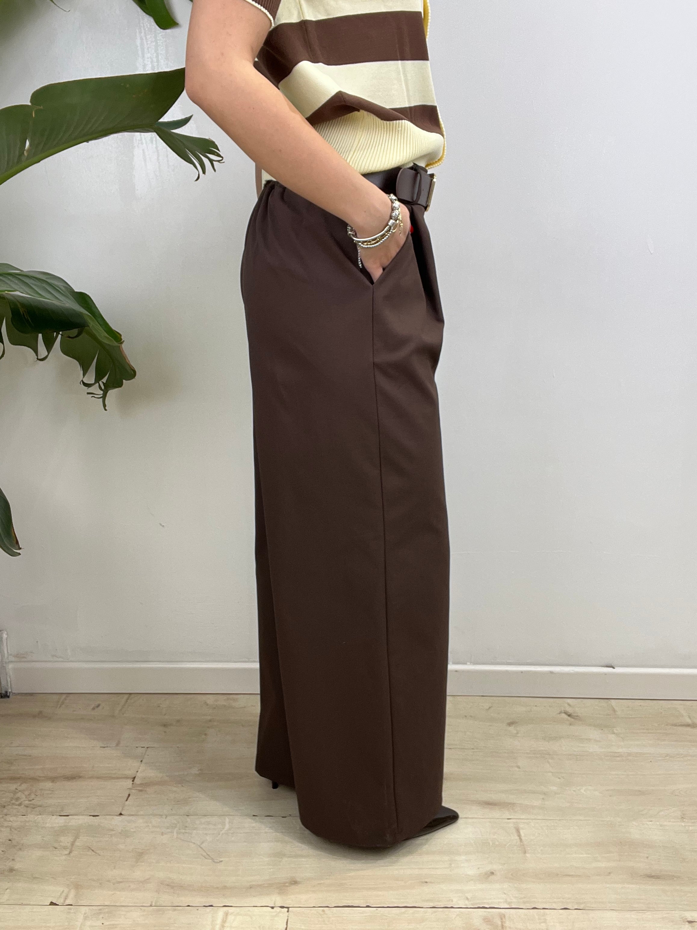 PANTALONI KARMEN MARRONE