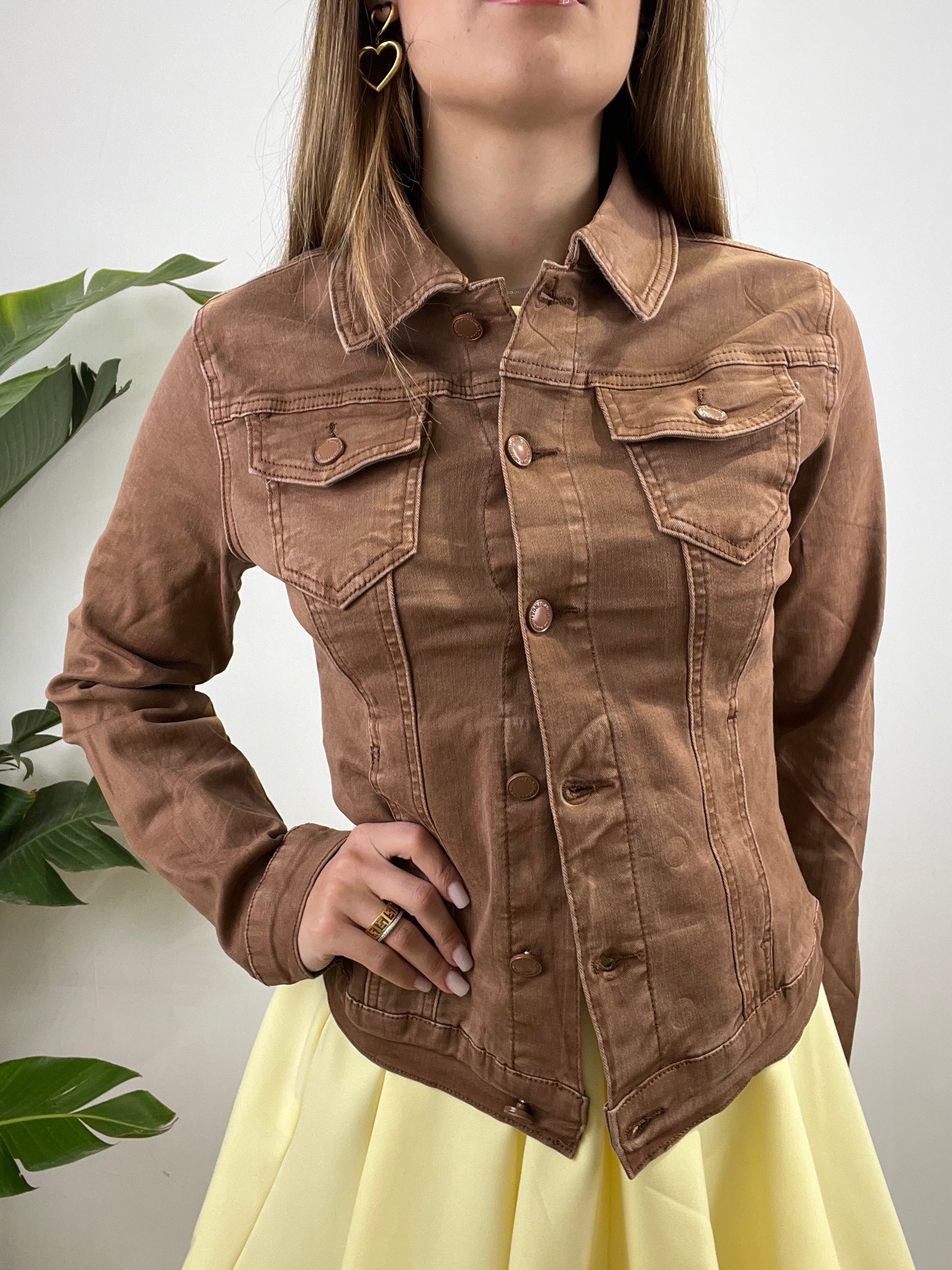 GIUBBINO DENIM PROMO MARRONE CHIARO