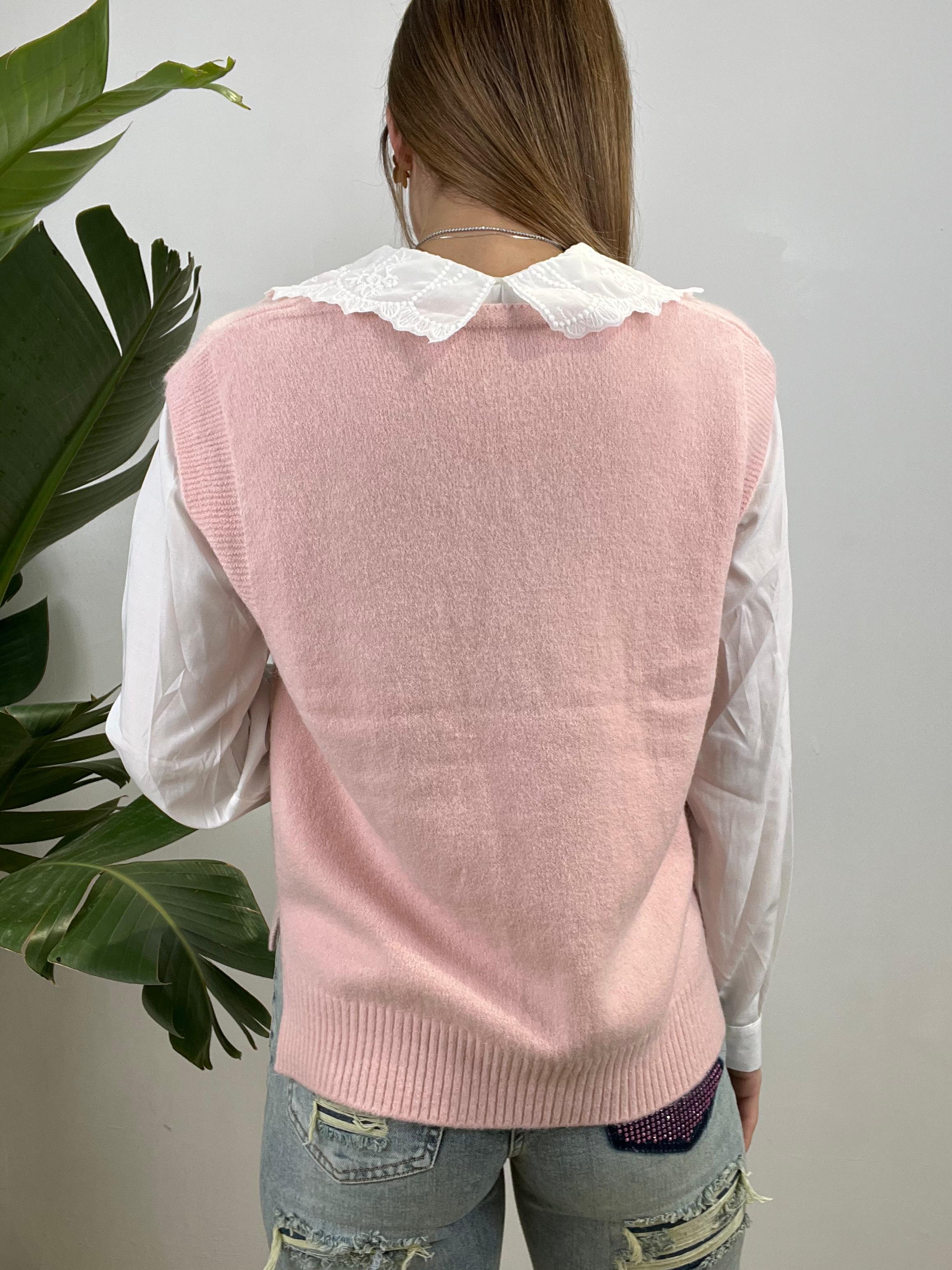 GILET + CAMICIA ROSA