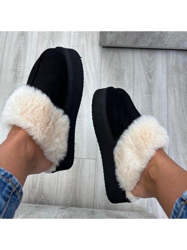 SABOT PELUCHE NERO SABOT PELUCHE NERO