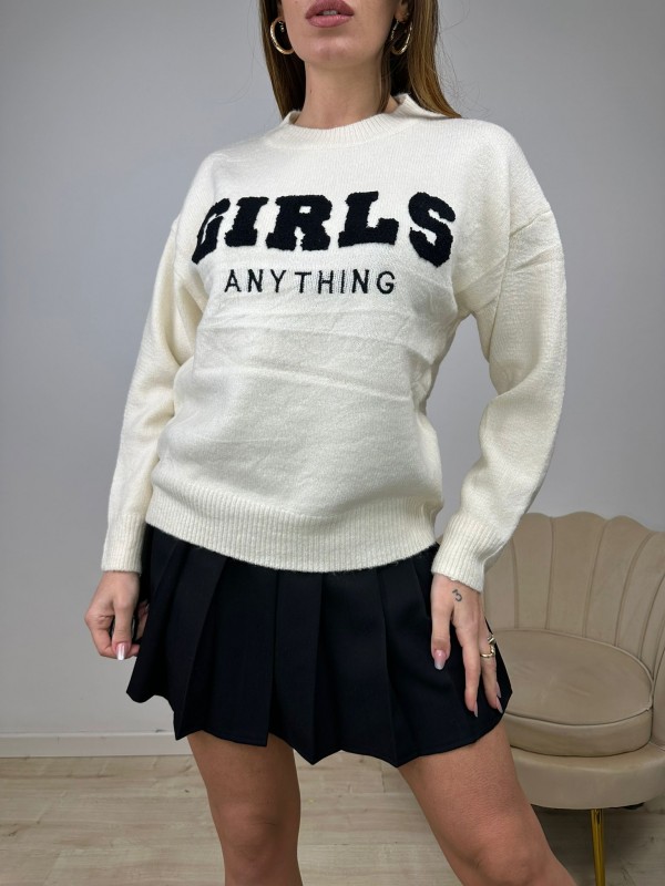 PULLOVER GIRLS BEIGE PULLOVER GIRLS BEIGE