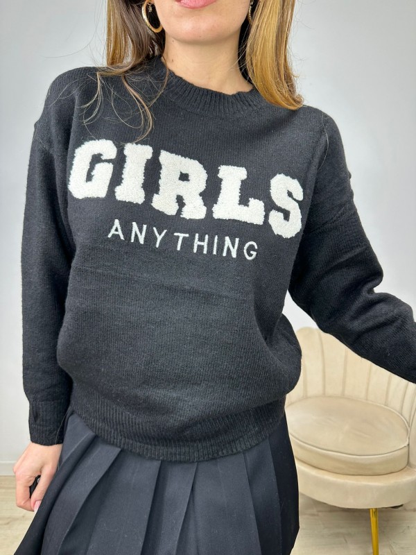 PULLOVER GIRLS NERO PULLOVER GIRLS NERO
