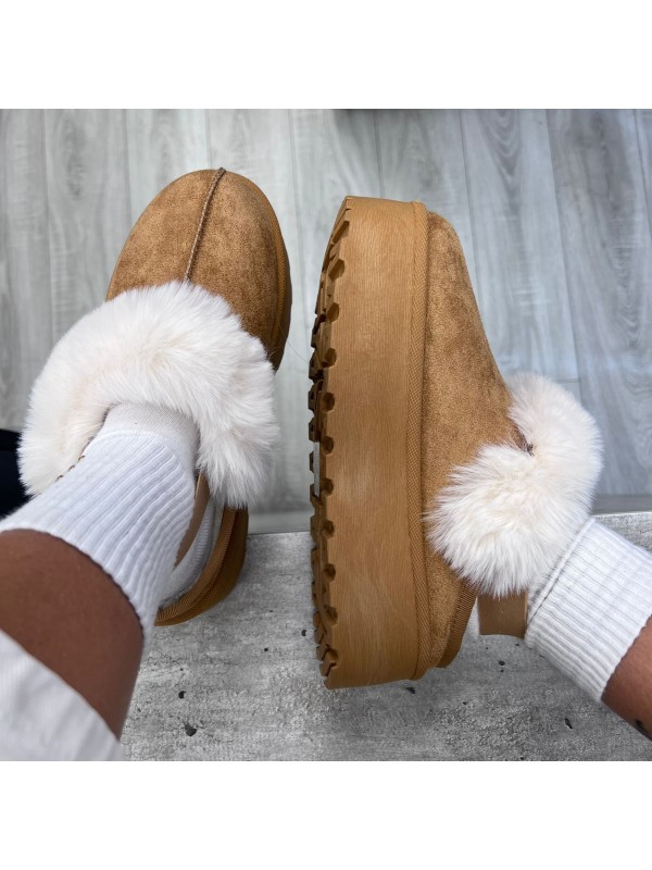 SABOT PELUCHE ELASTICO CAMEL SABOT PELUCHE ELASTICO CAMEL