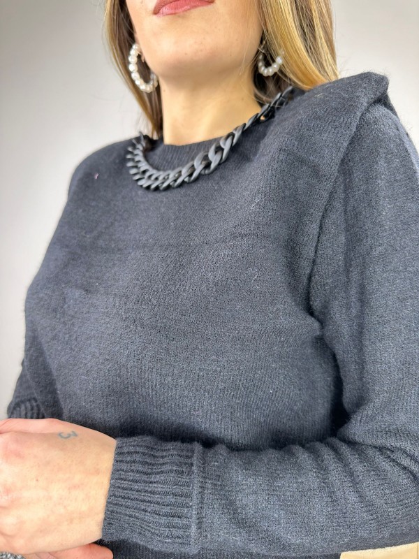 PULLOVER CHARM NERO PULLOVER CHARM NERO