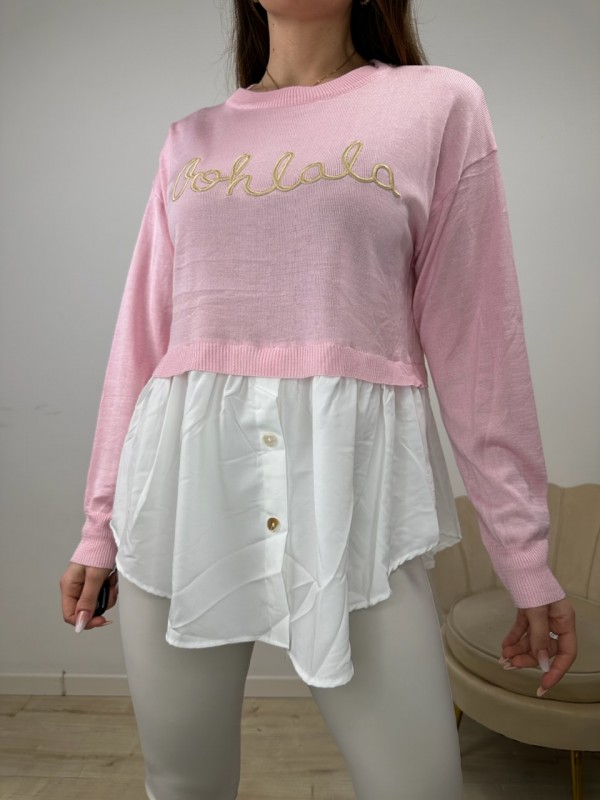 PULL PRIMAVERILE OHLALA ROSA PULL PRIMAVERILE OHLALA ROSA