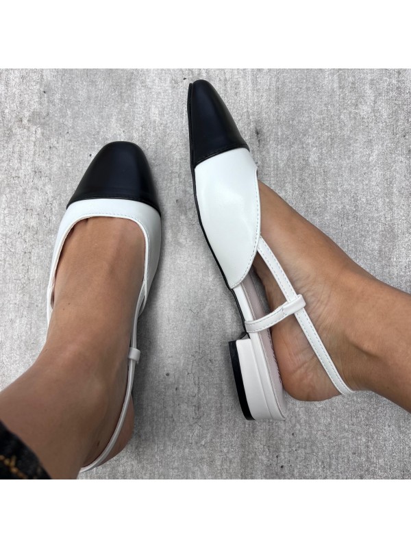 SLINGBACK BICOLOR BIANCA SLINGBACK BICOLOR BIANCA