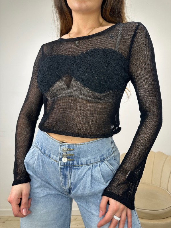 MAGLIA ALEXIA NERA MAGLIA ALEXIA NERA